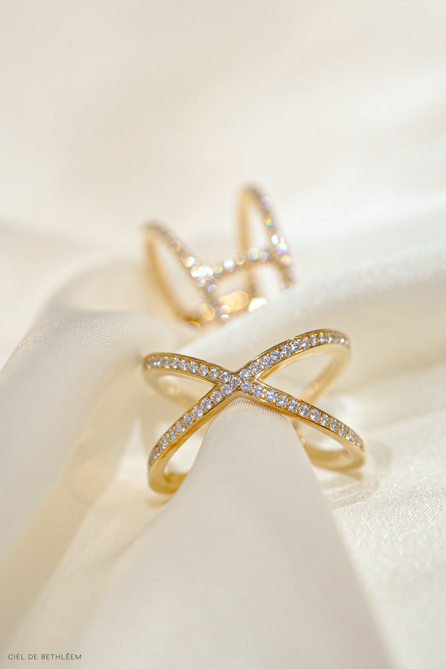 Cross - Rose Gold 925 Silver Ring