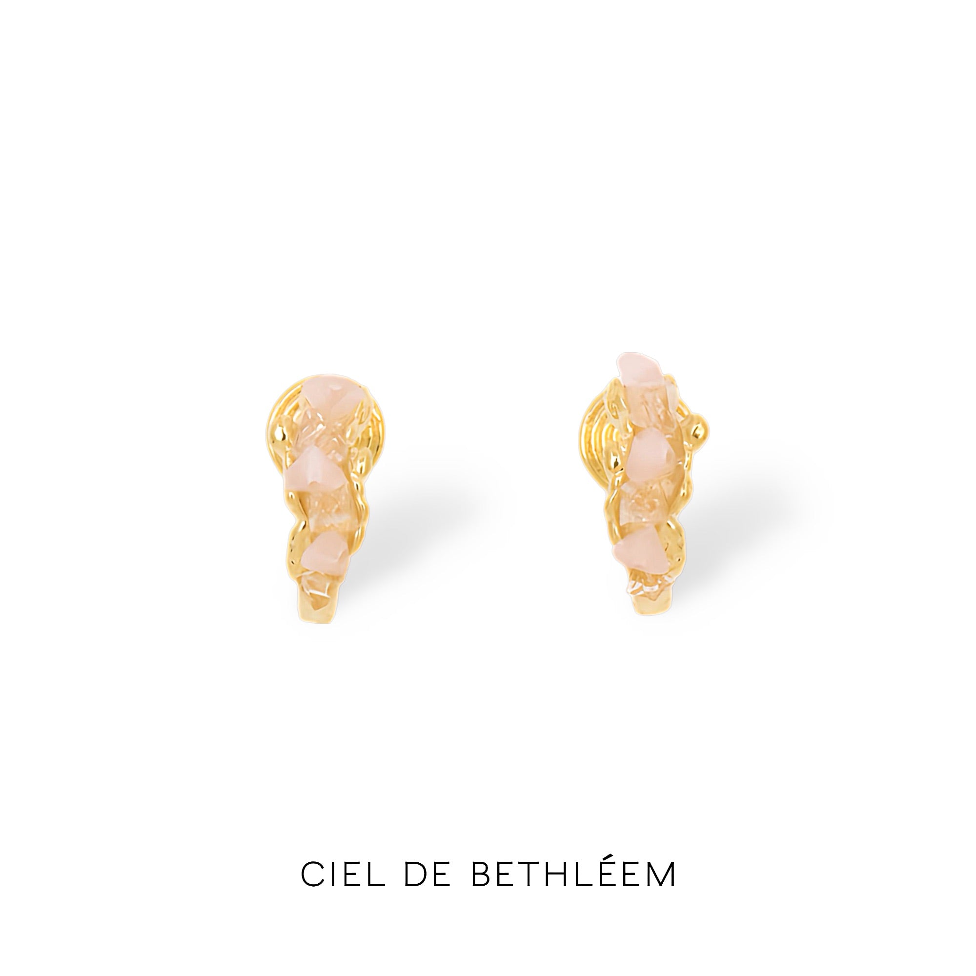 Uneven Crystal Hoops