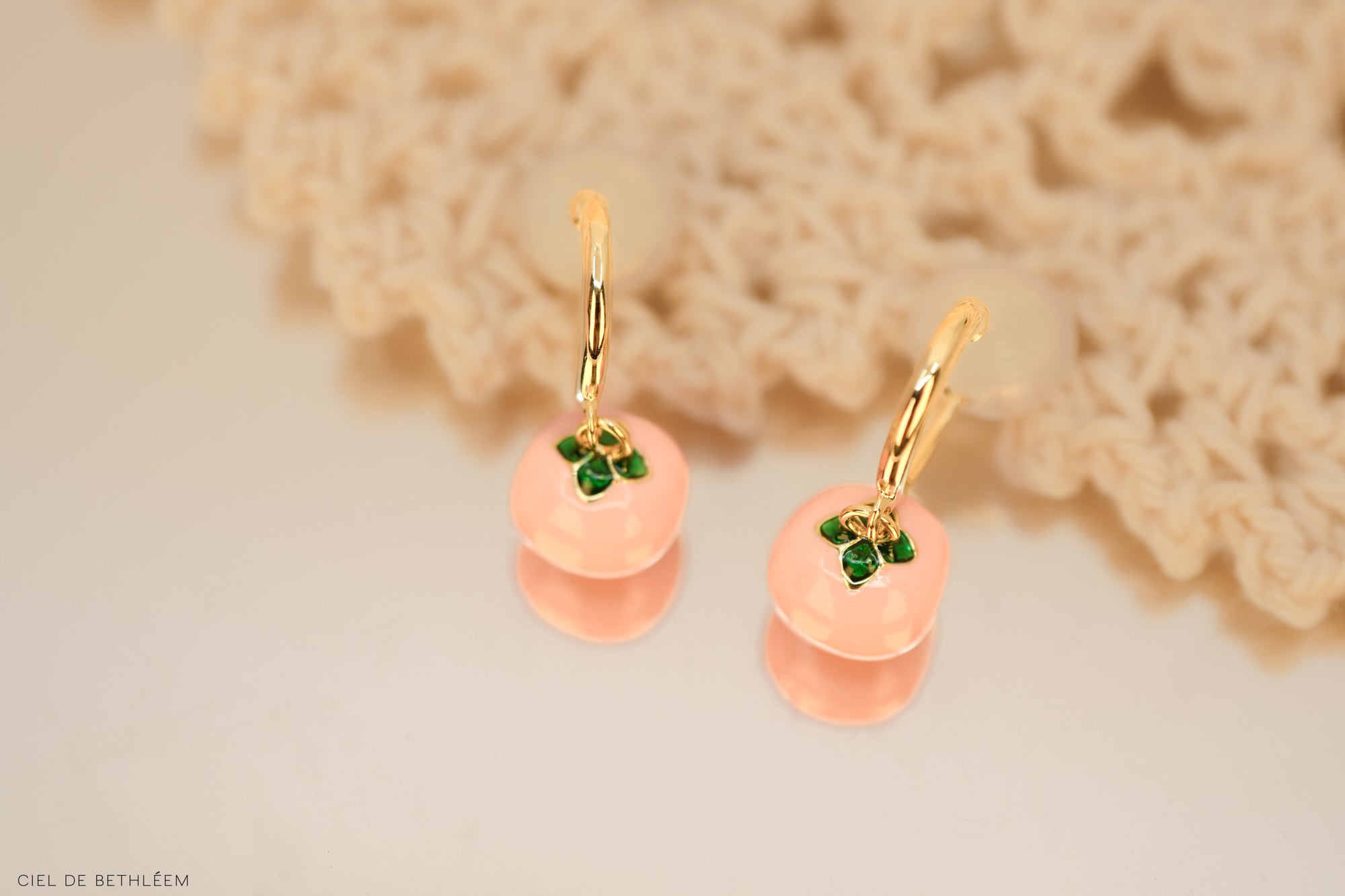 Persimmon Pink Earrings