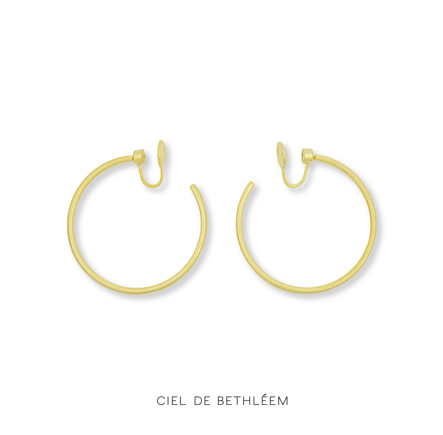 Circle Hoop Earrings - Matte - Regular