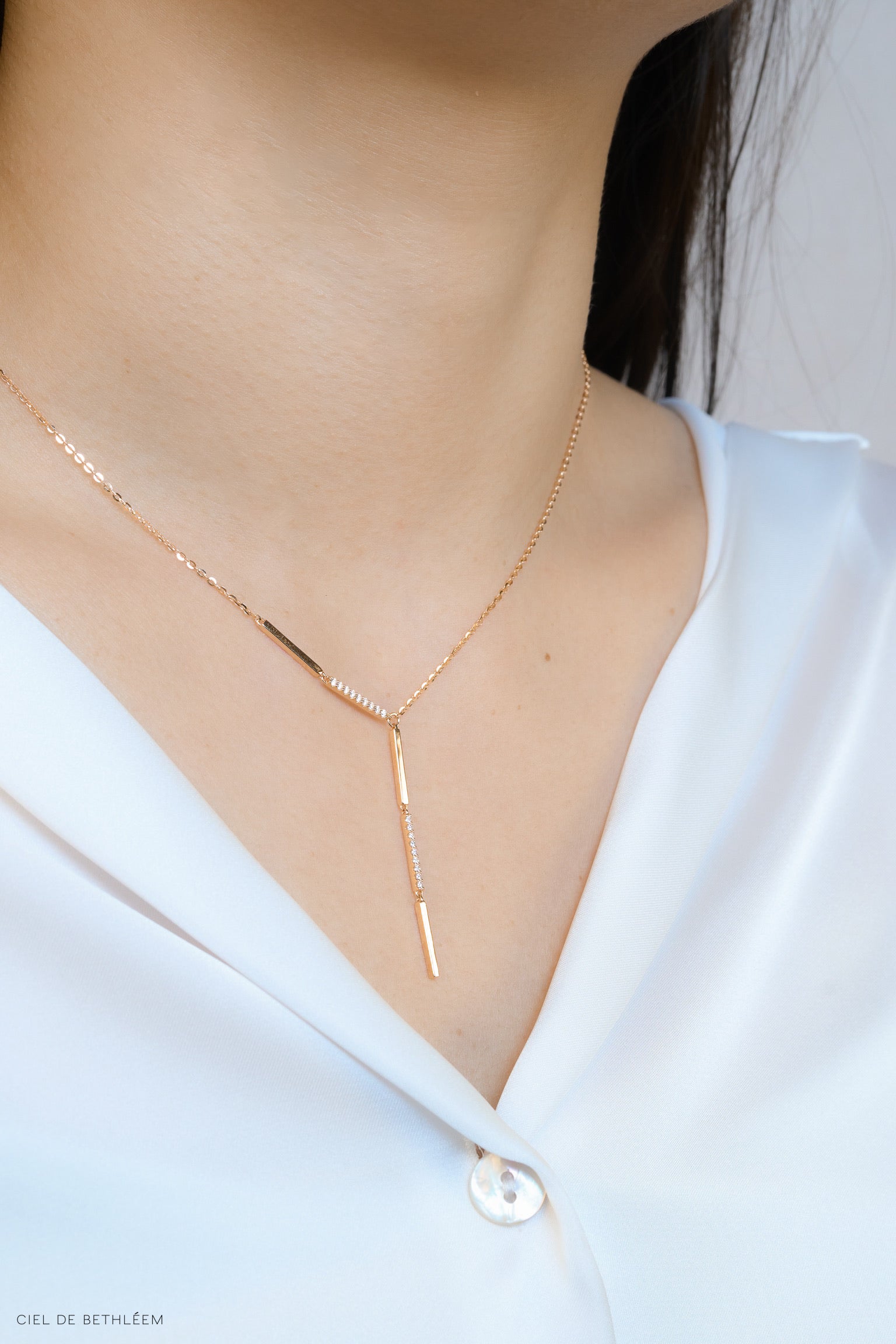 Rainfall Romance - Rose Gold 925 Silver Necklace