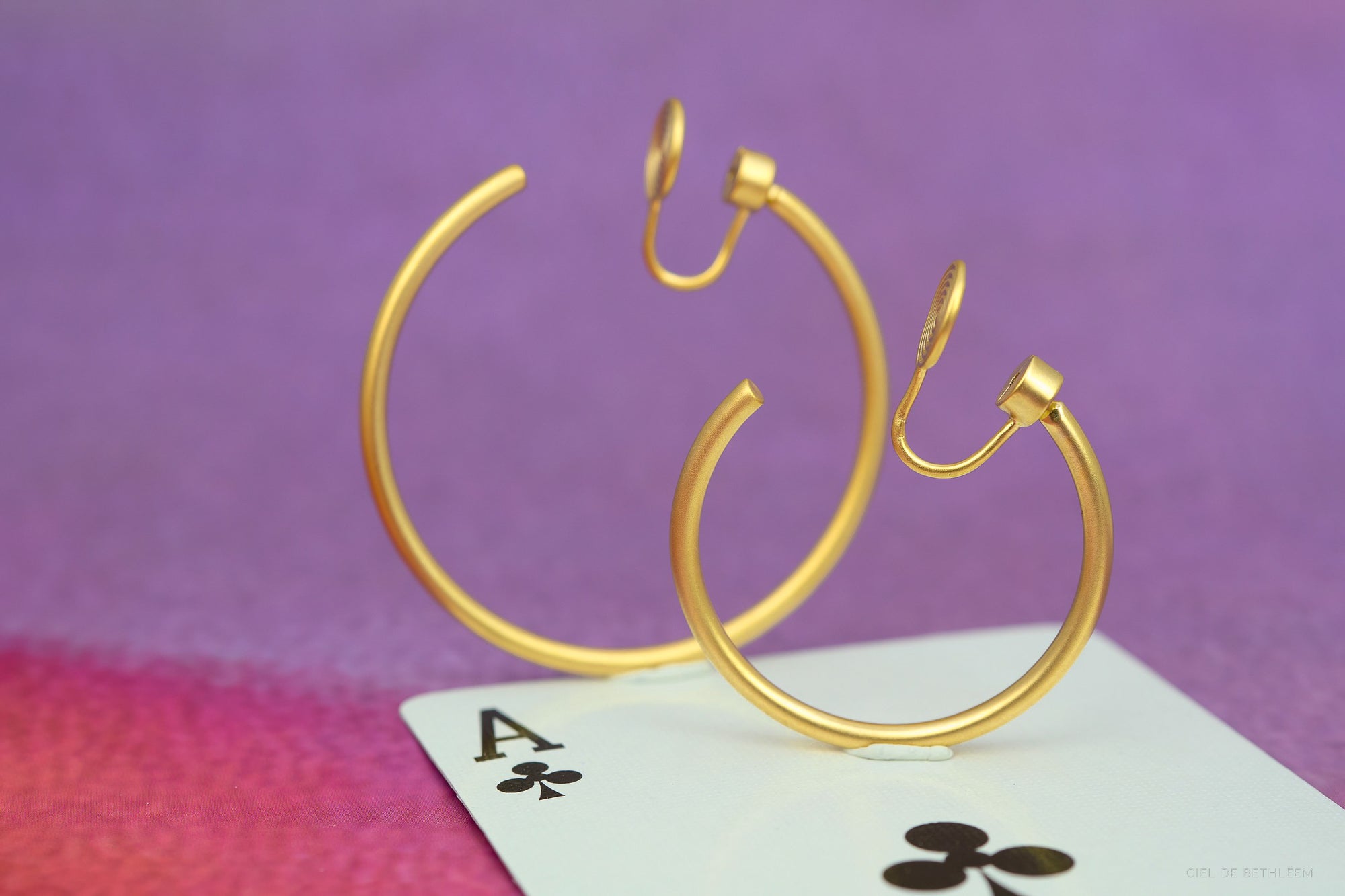 Circle Hoop Earrings - Matte - Small