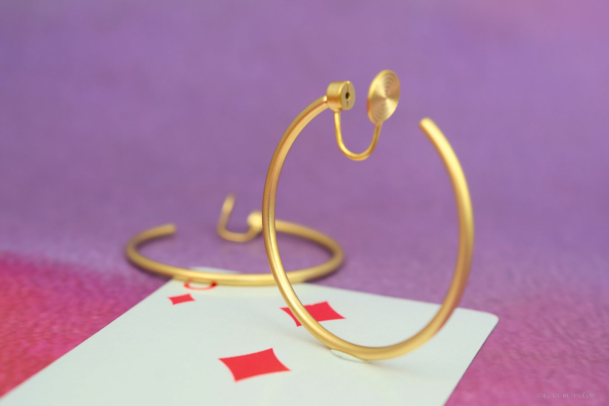 Circle Hoop Earrings - Matte - Small