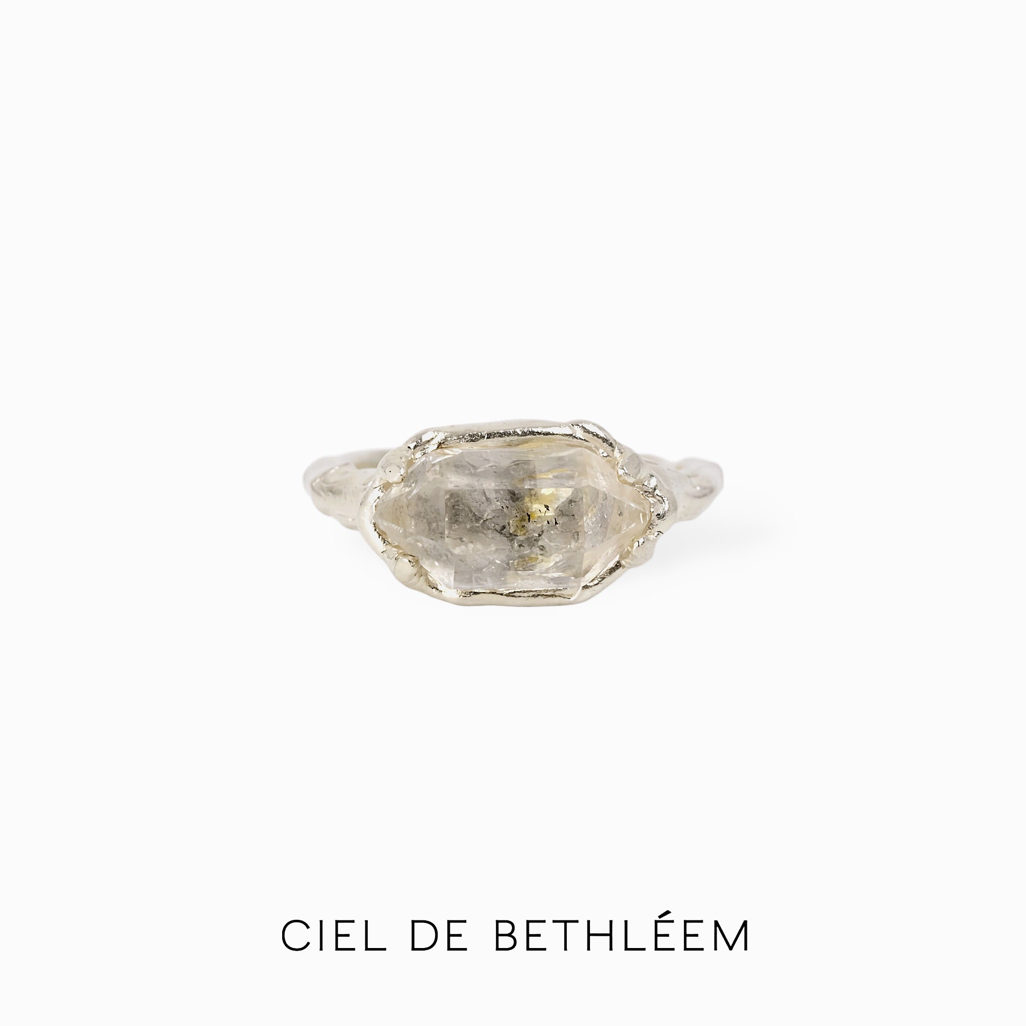 S925 Handcrafted Sterling Silver Ring - Crystal