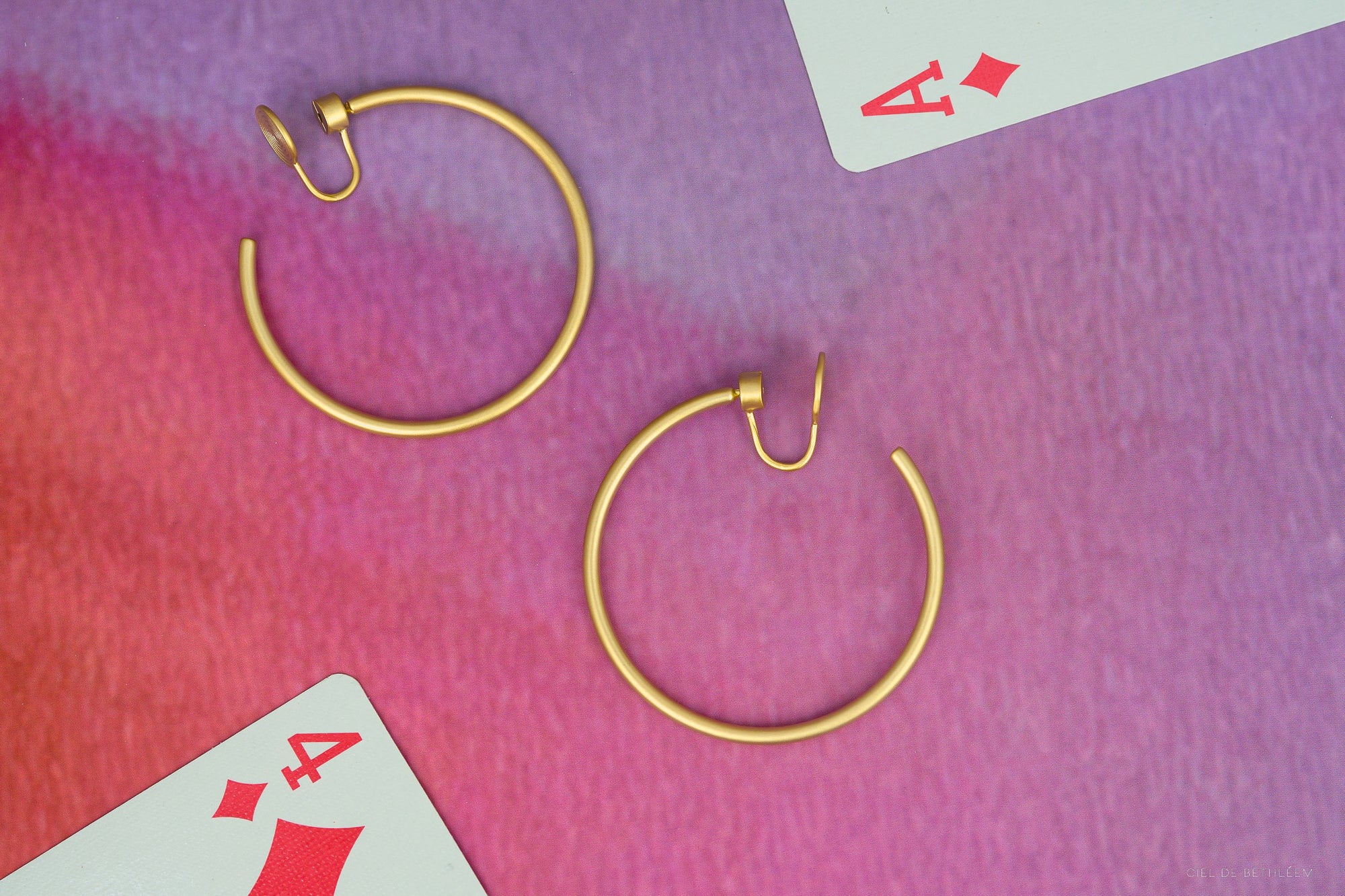 Circle Hoop Earrings - Matte - Small