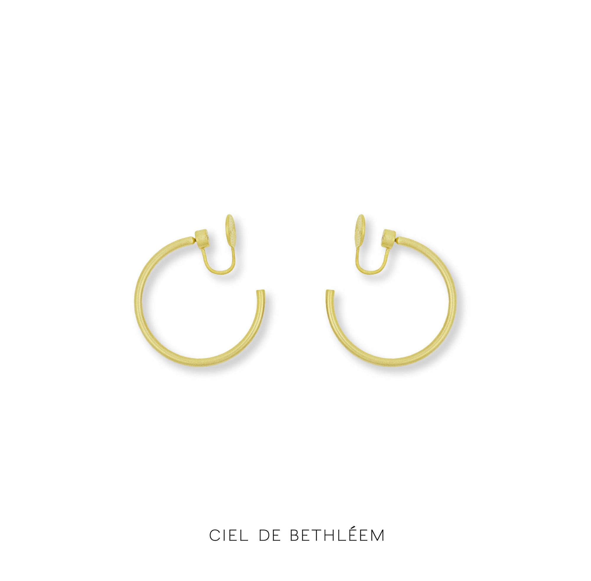 Circle Hoop Earrings - Matte - Small