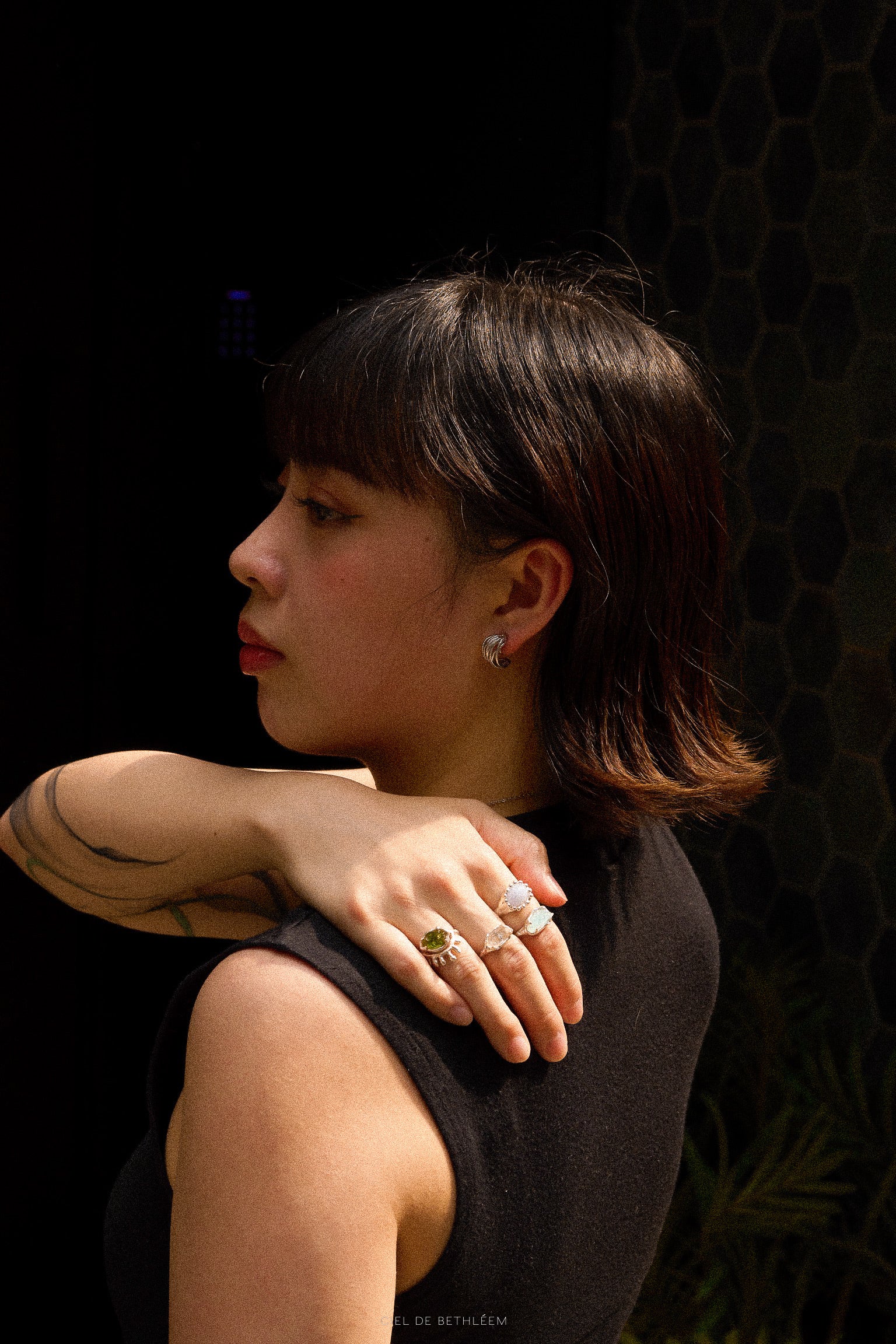 S925 Handcrafted Sterling Silver Ring - Olive Crown