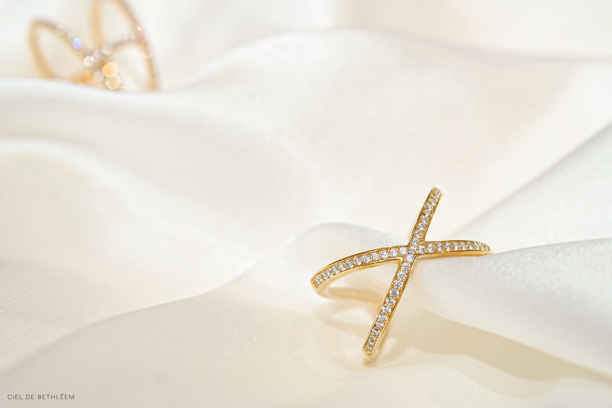 Cross - Rose Gold 925 Silver Ring