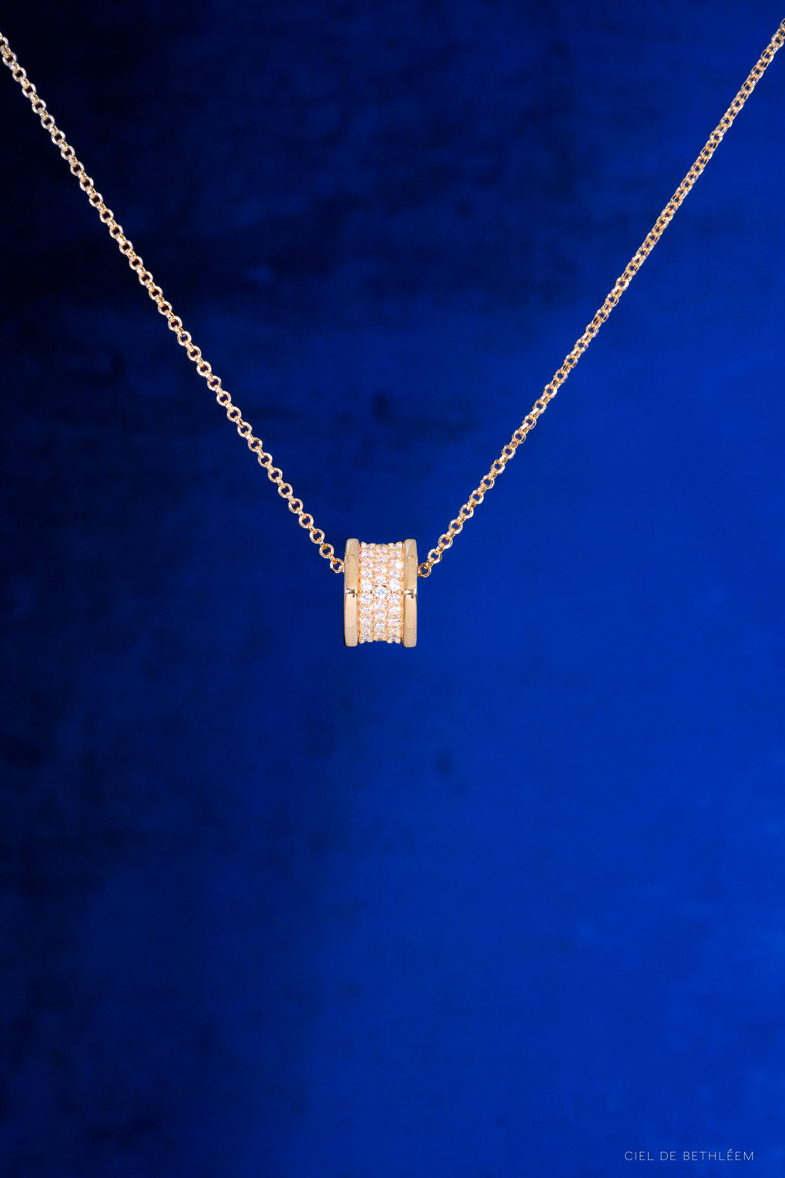 Cube - Rose Gold 925 Silver Necklace