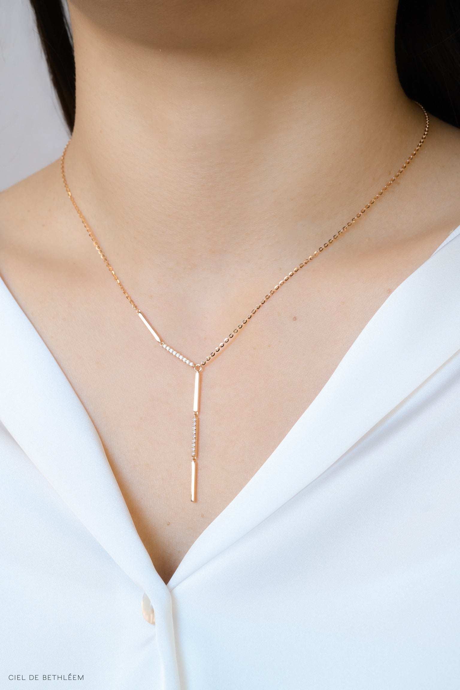 Rainfall Romance - Rose Gold 925 Silver Necklace