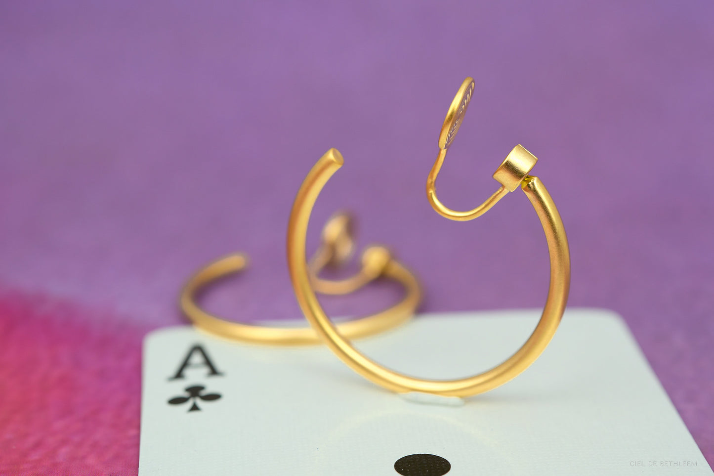 Circle Hoop Earrings - Matte - Regular