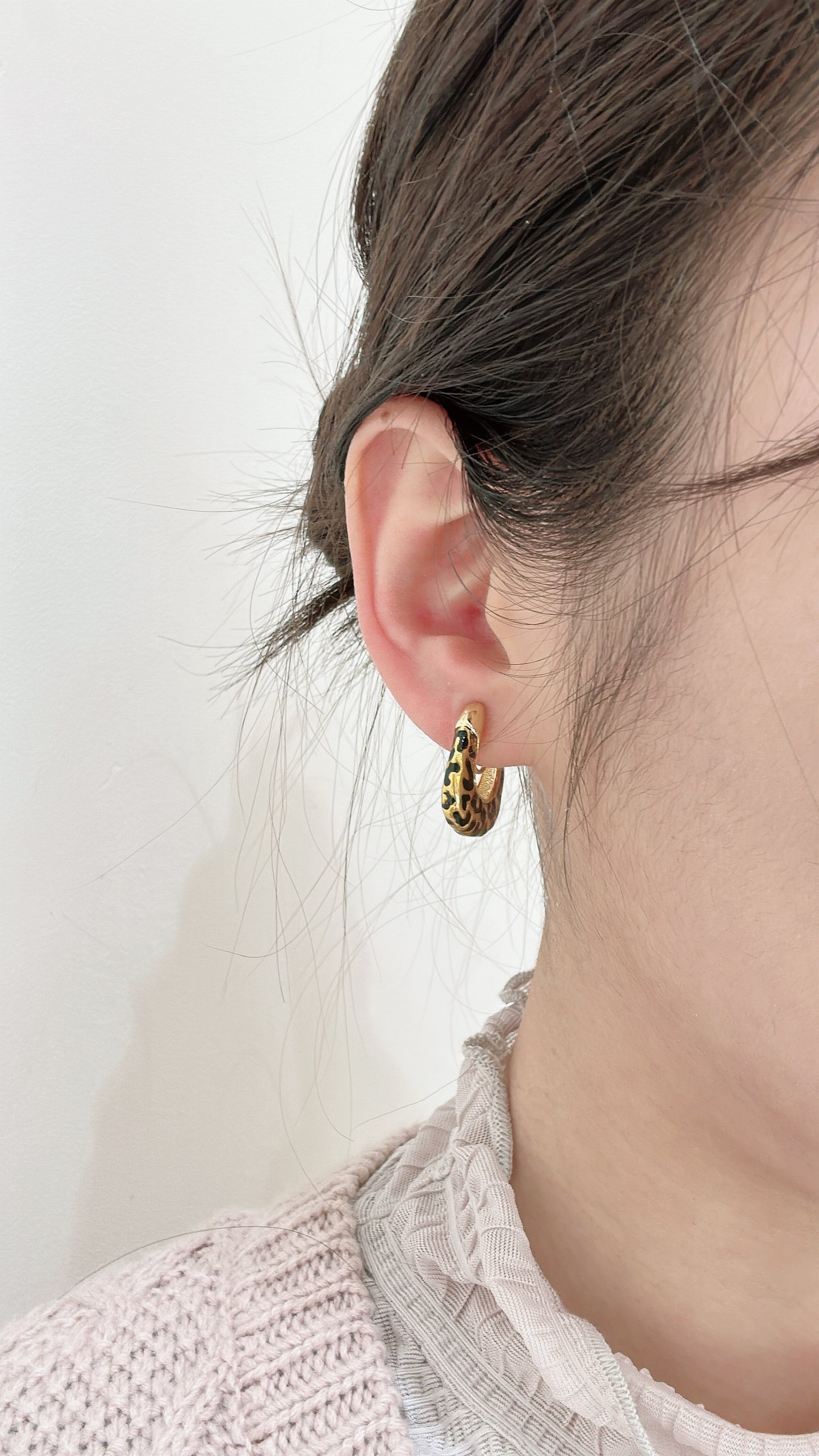 Leopard Hoop Earrings