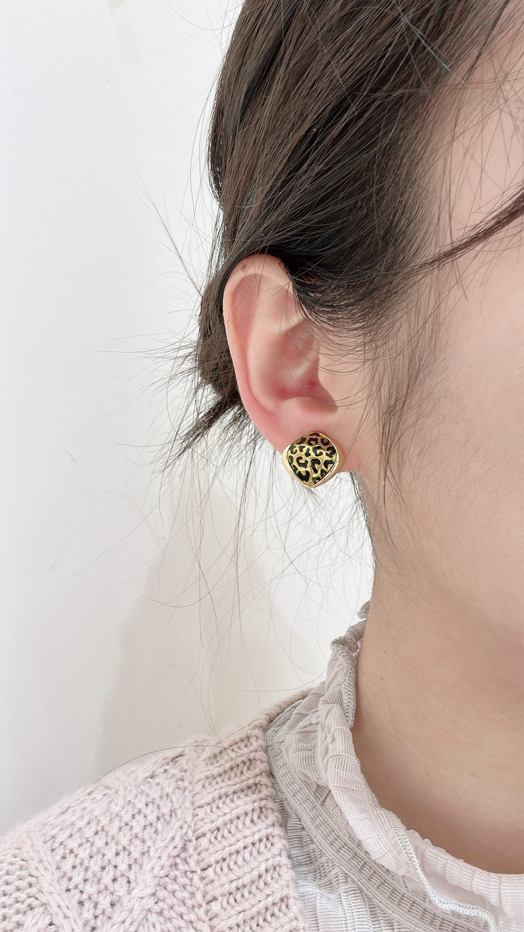 Spotted Leopard Studs Earrings