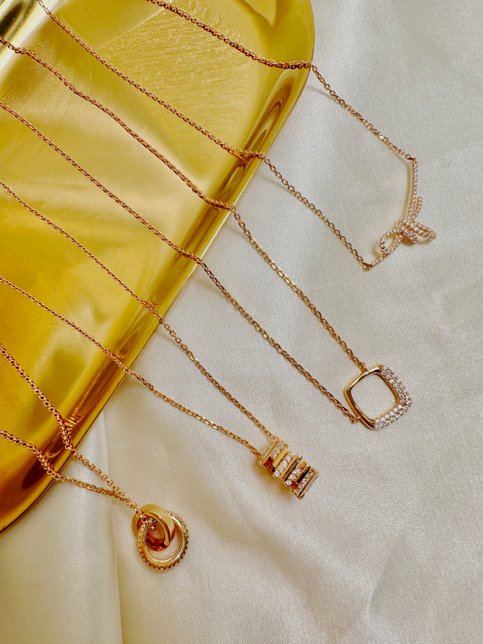 River - Rose Gold 925 Silver Necklace