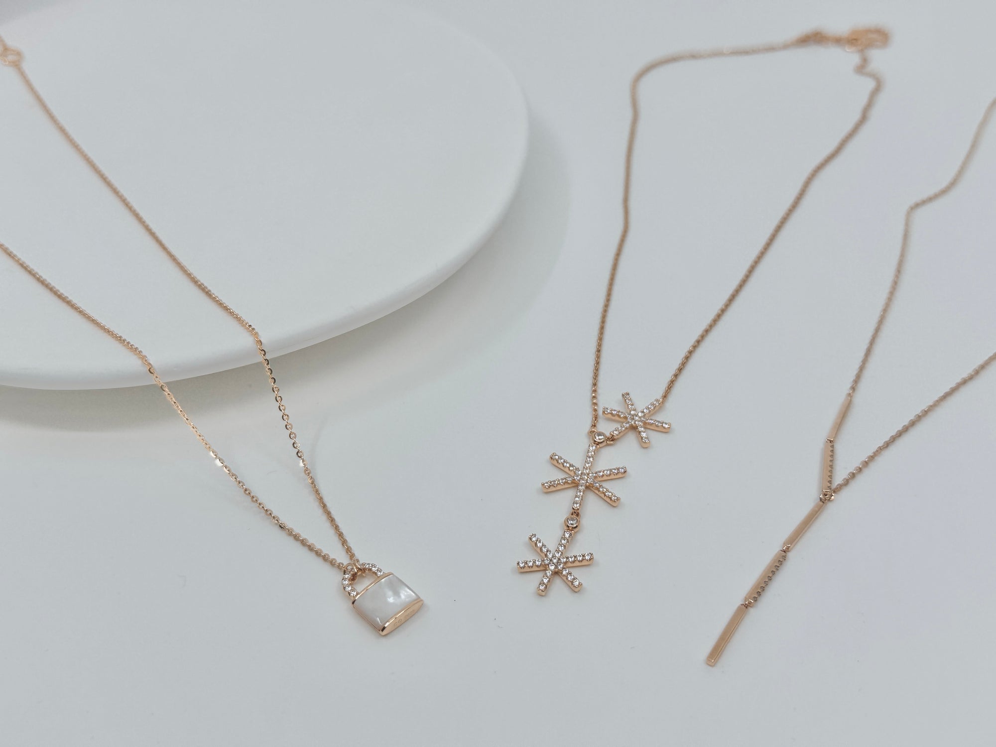 Rainfall Romance - Rose Gold 925 Silver Necklace