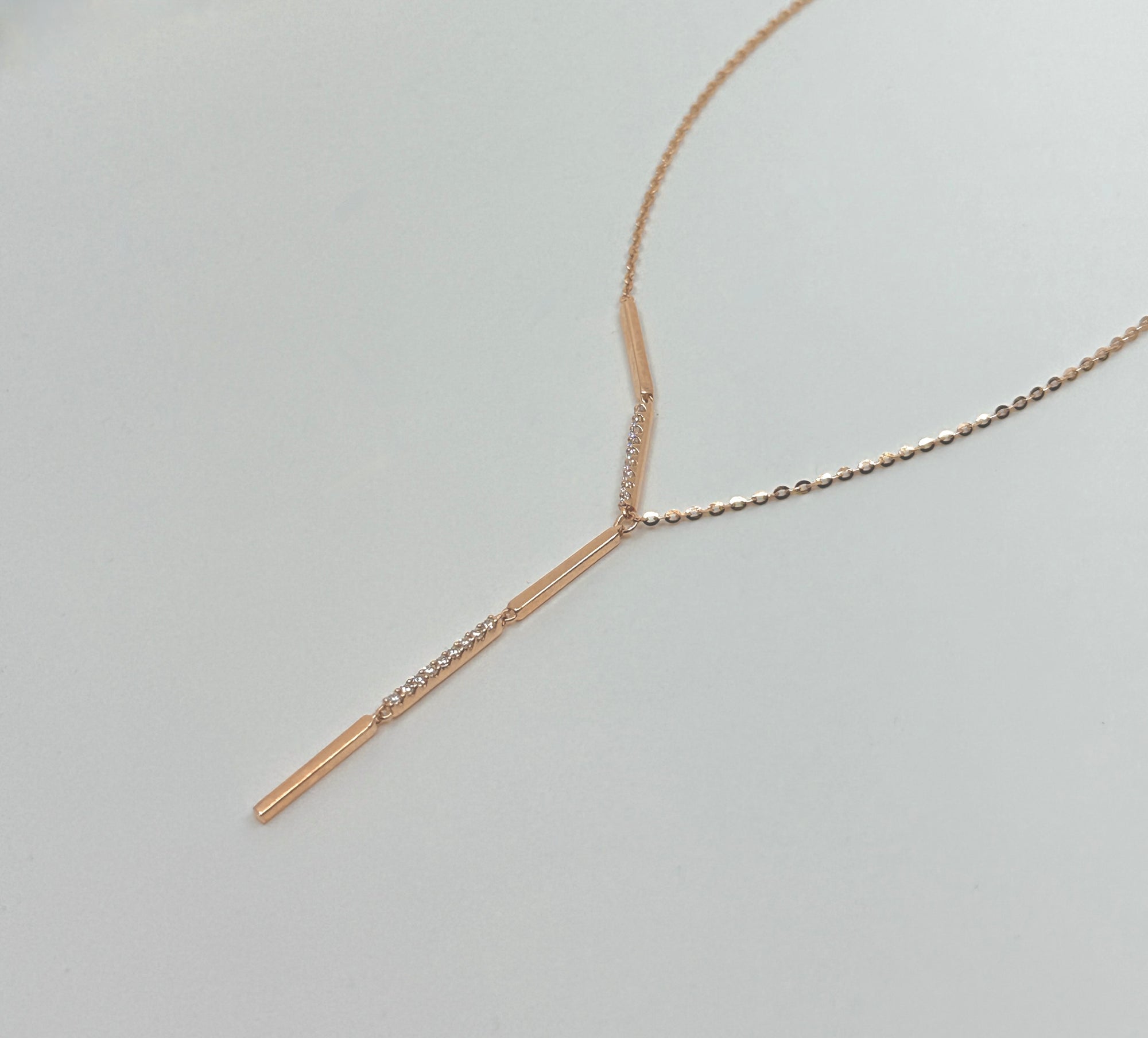 Rainfall Romance - Rose Gold 925 Silver Necklace