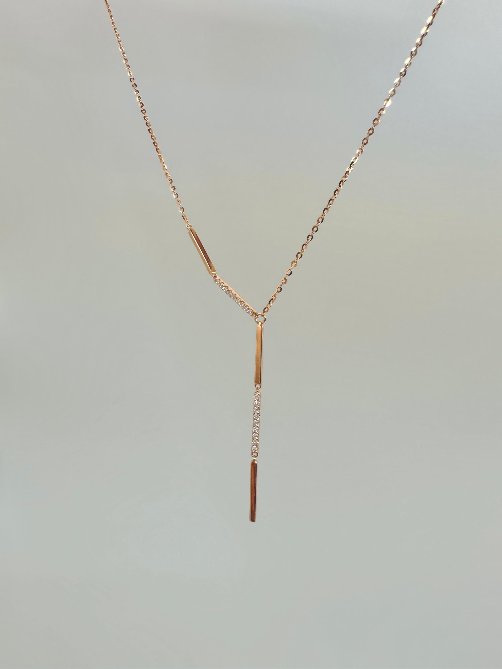 Rainfall Romance - Rose Gold 925 Silver Necklace