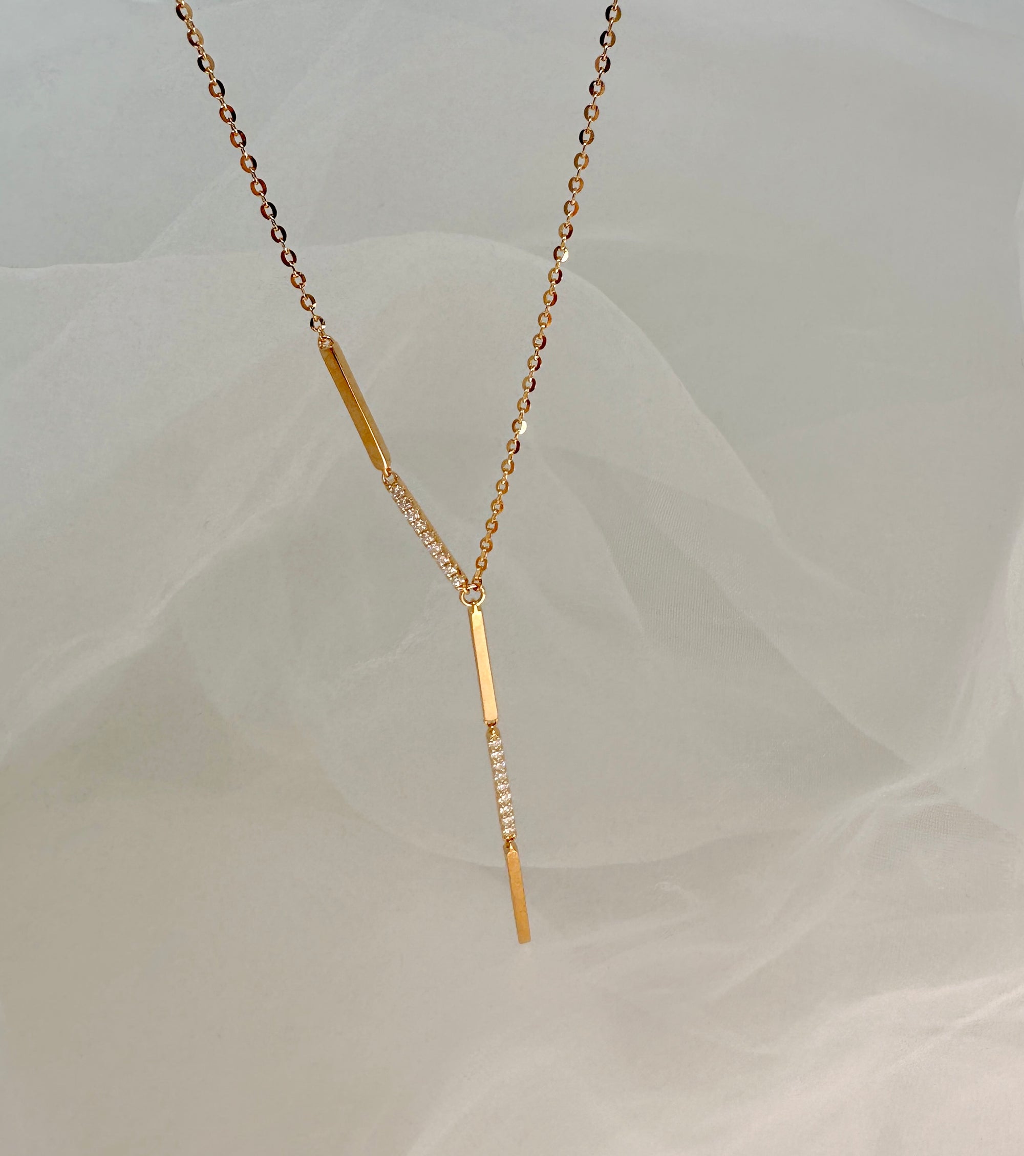 Rainfall Romance - Rose Gold 925 Silver Necklace