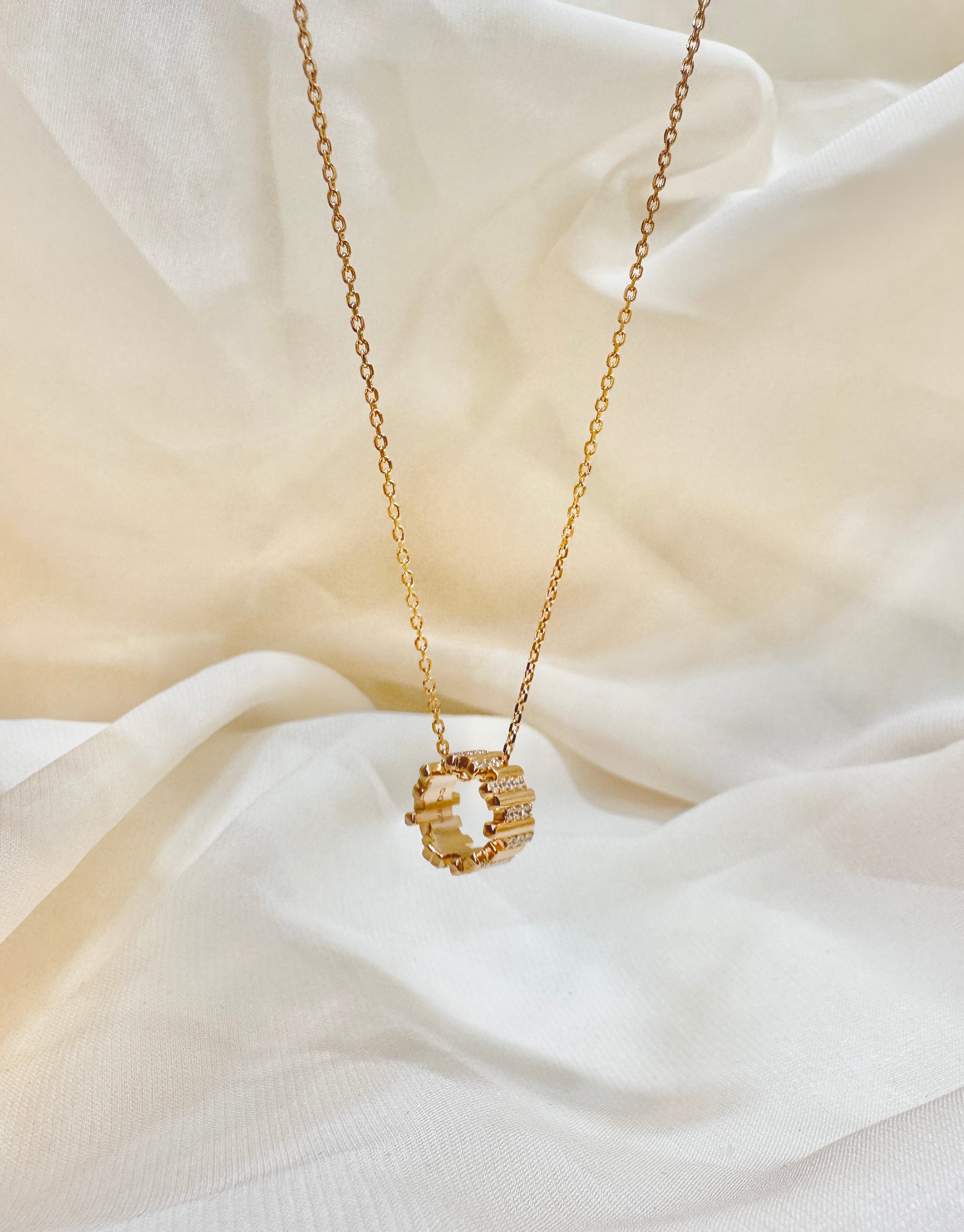 River - Rose Gold 925 Silver Necklace