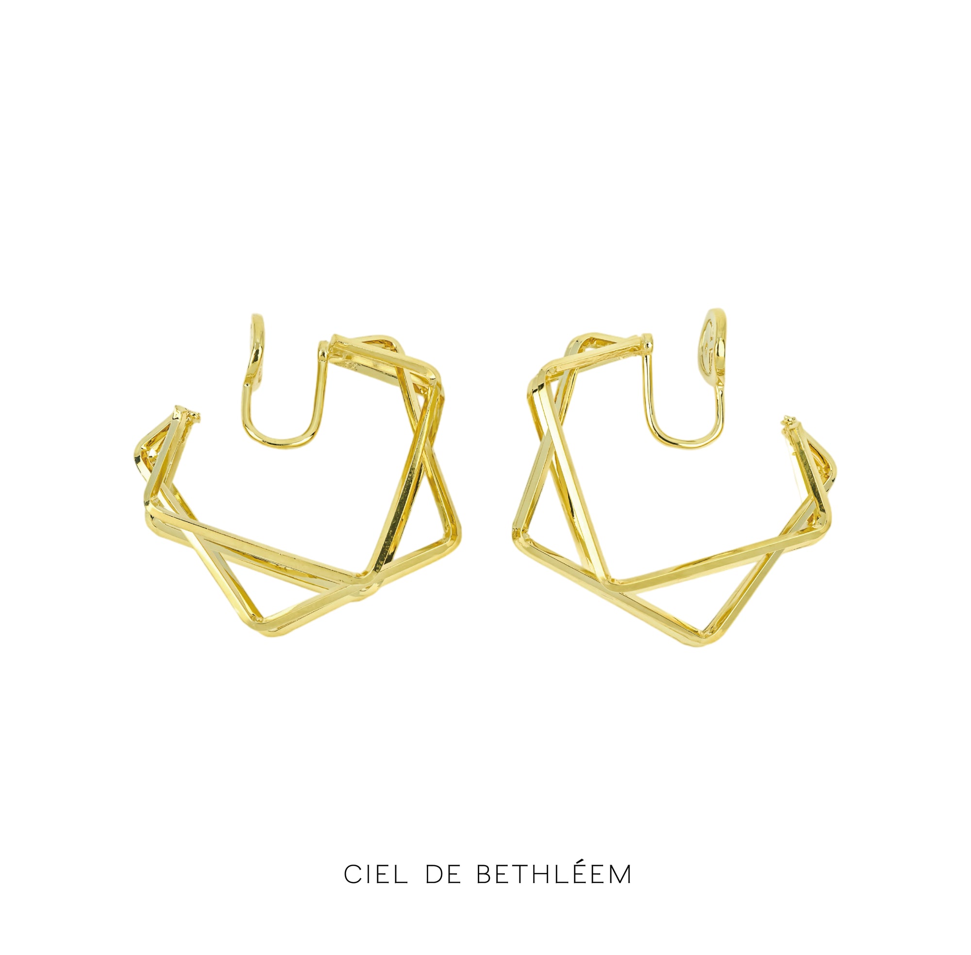 Geometric Huggie Earrings