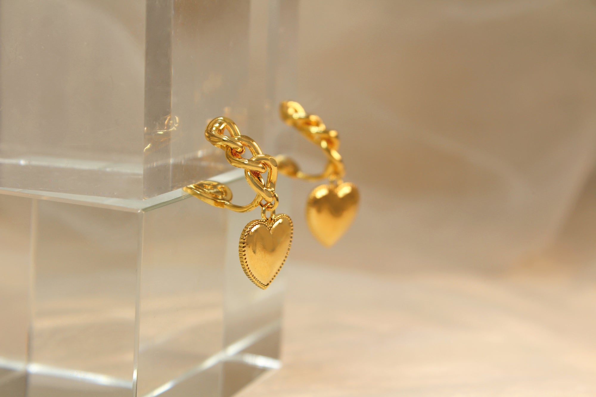 Heart Chain Earrings