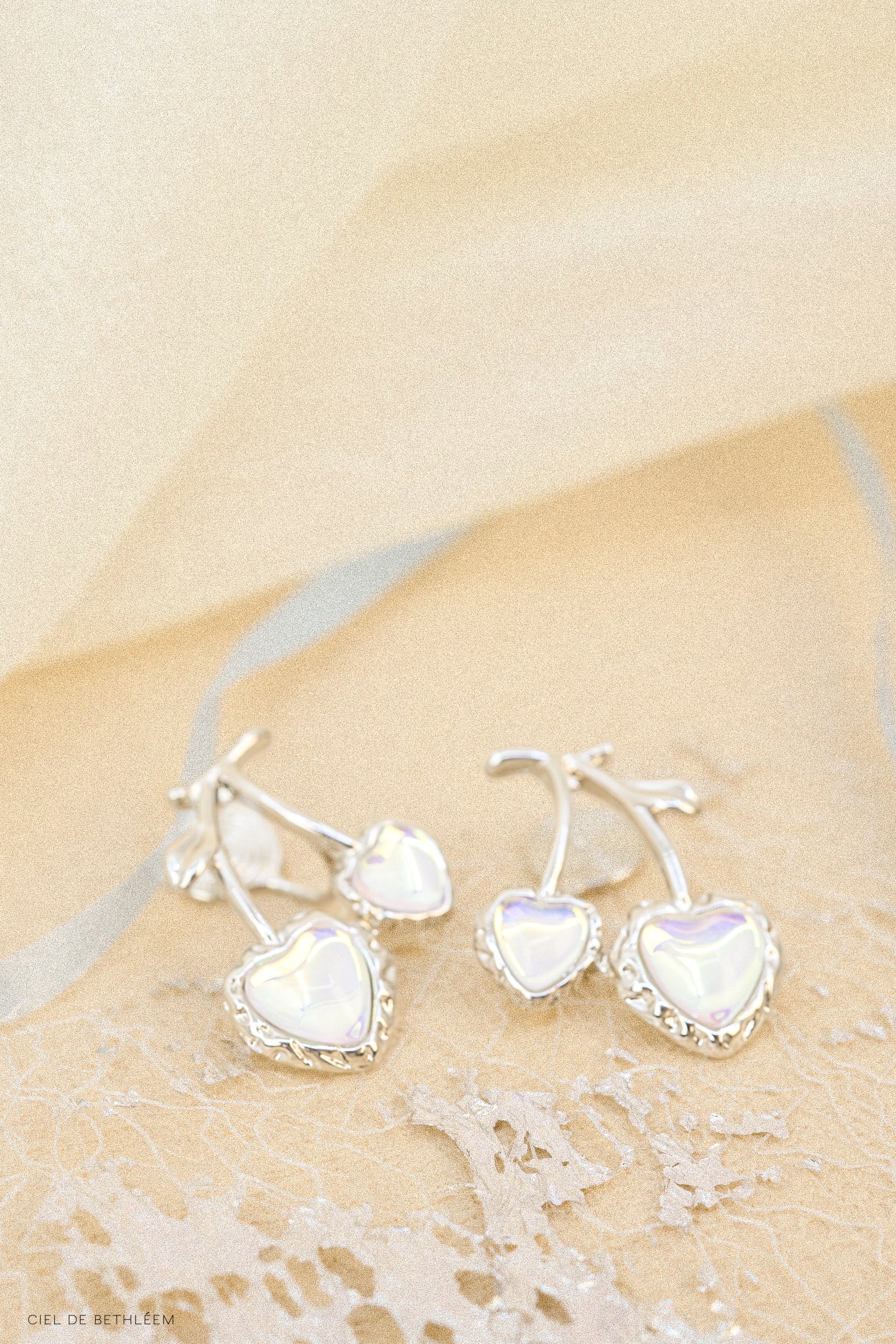 Silver Cherry Earrings