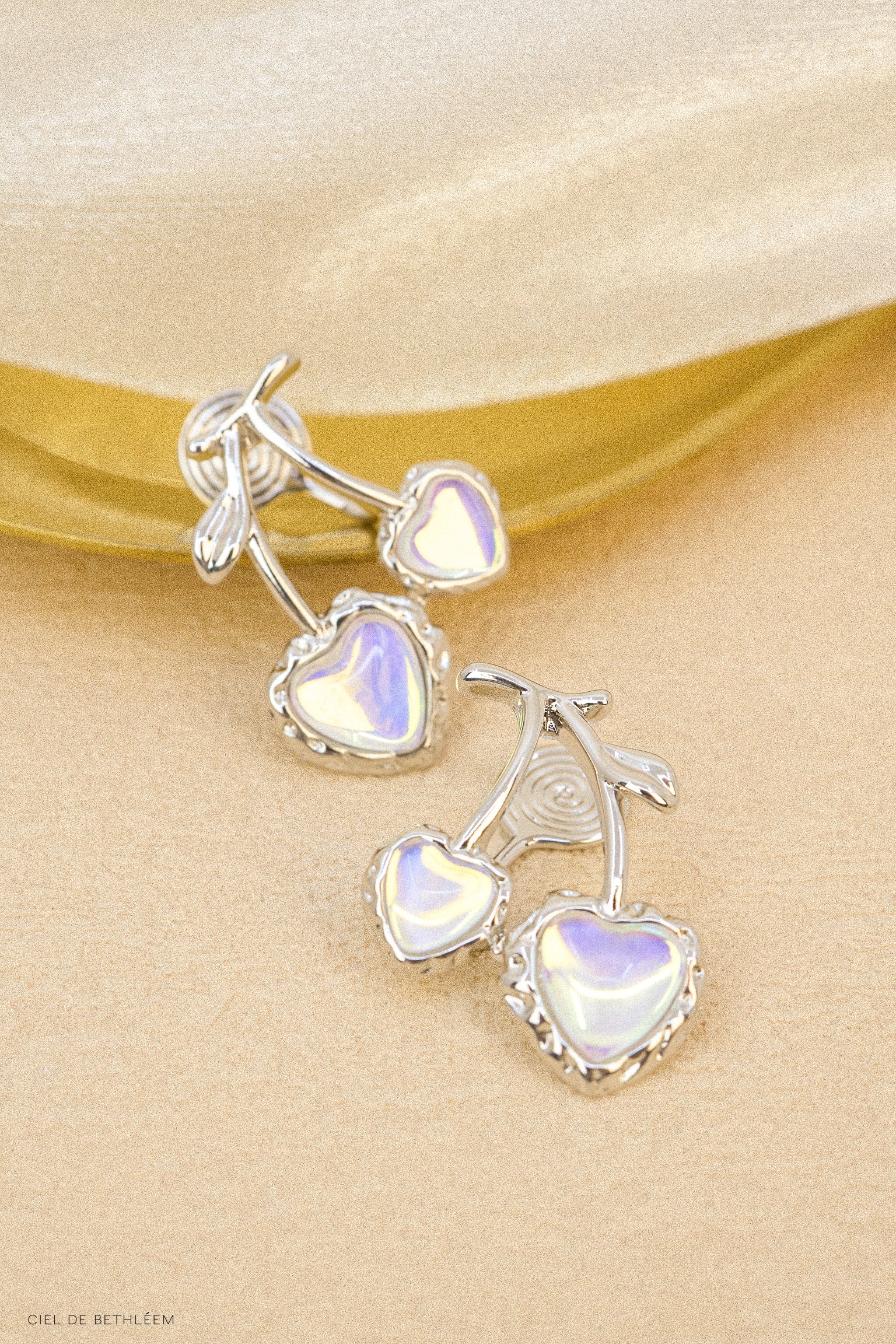 Silver Cherry Earrings