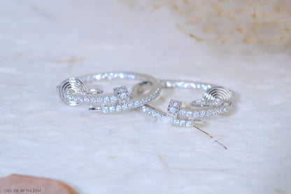 Nail Round Hoop Earrings