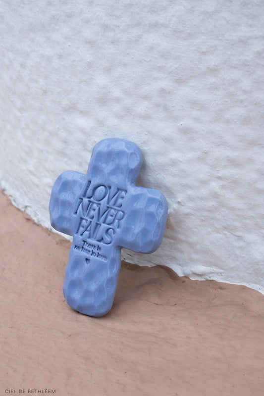 Handmade Ceramic Magnetic - LOVE NEVER FAILS