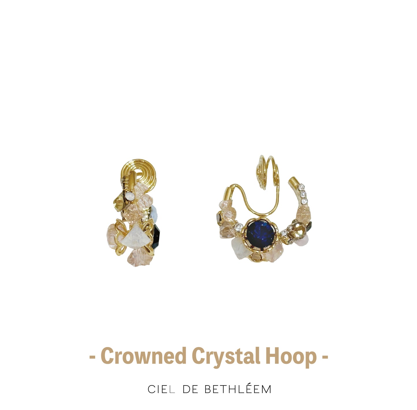 Crowned Crystal Hoop