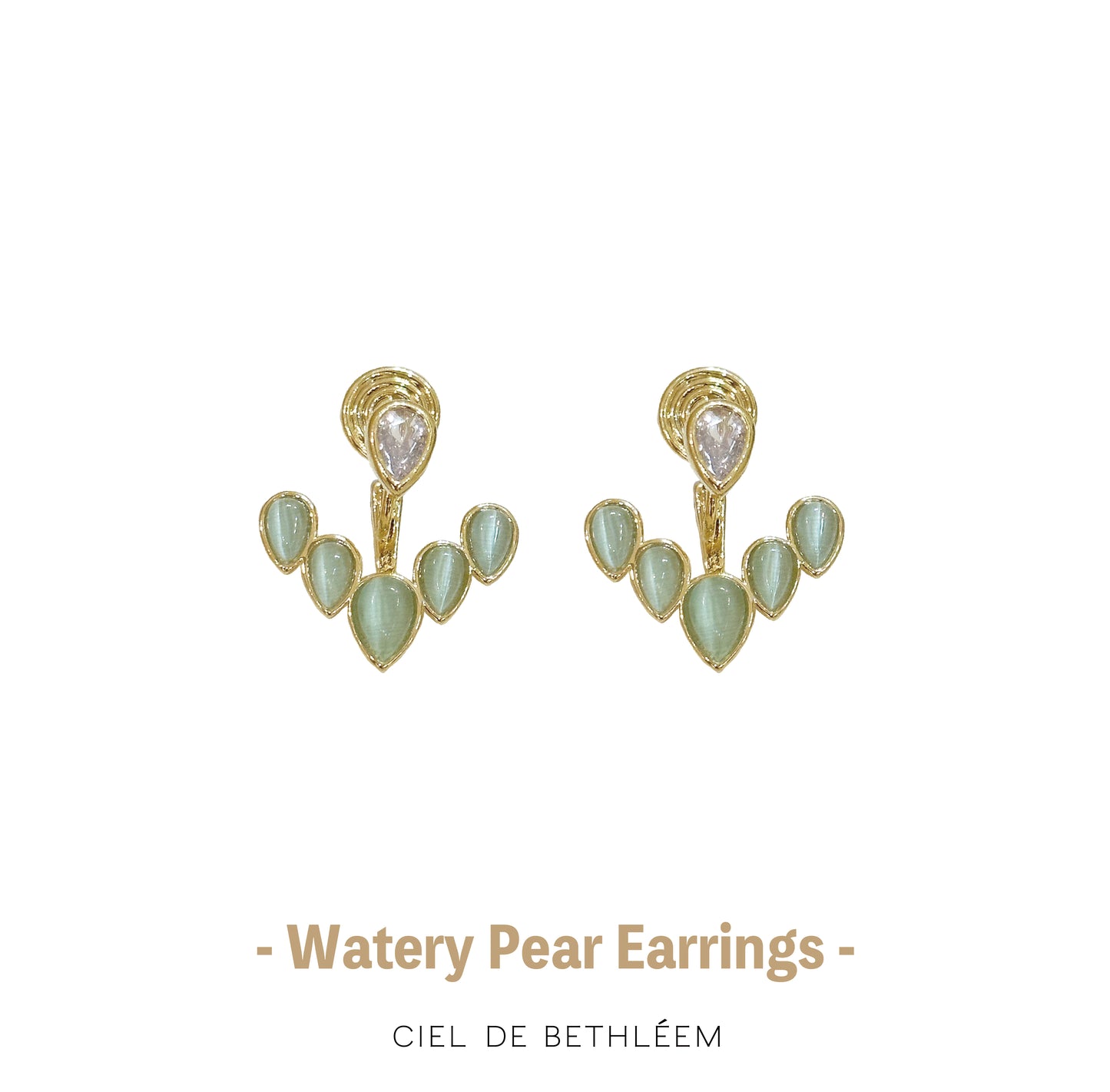 Watery Pear Earrings