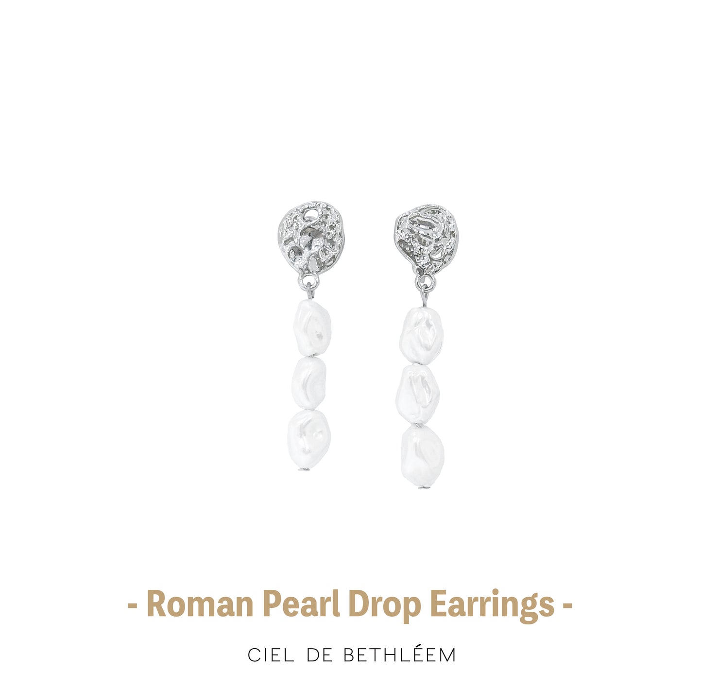 Roman Pearl Drop Earrings