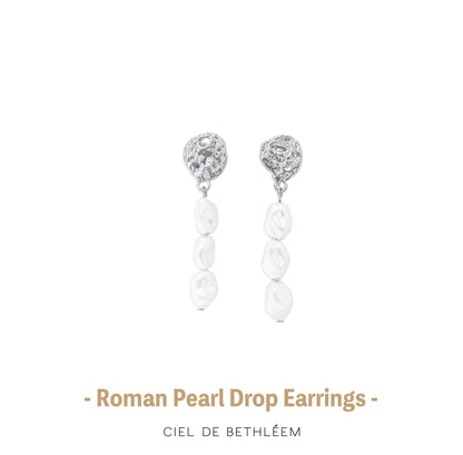 Roman Pearl Drop Earrings