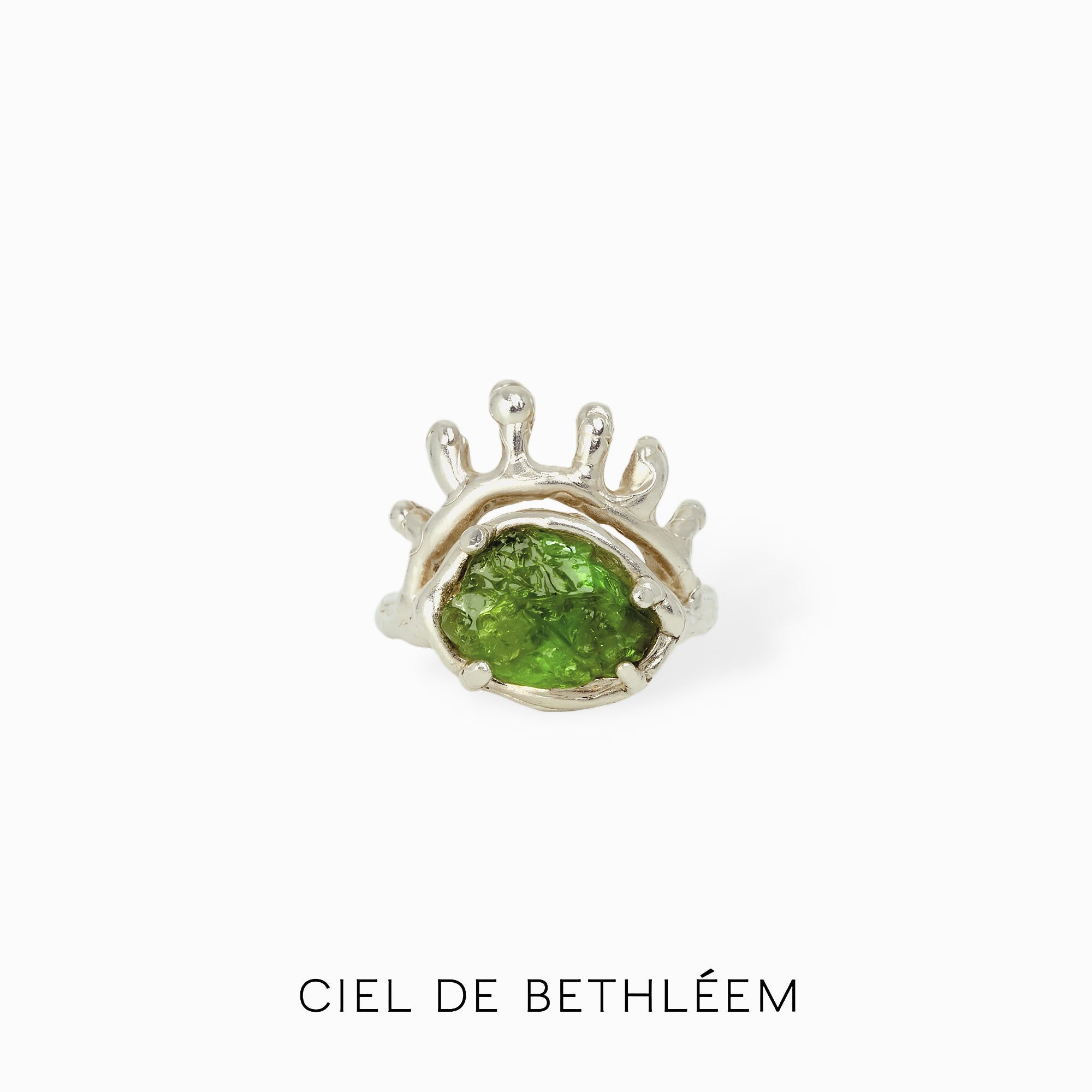 S925 Handcrafted Sterling Silver Ring - Olive Crown