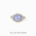 S925 Handcrafted Sterling Silver Ring - Light Blue Purple