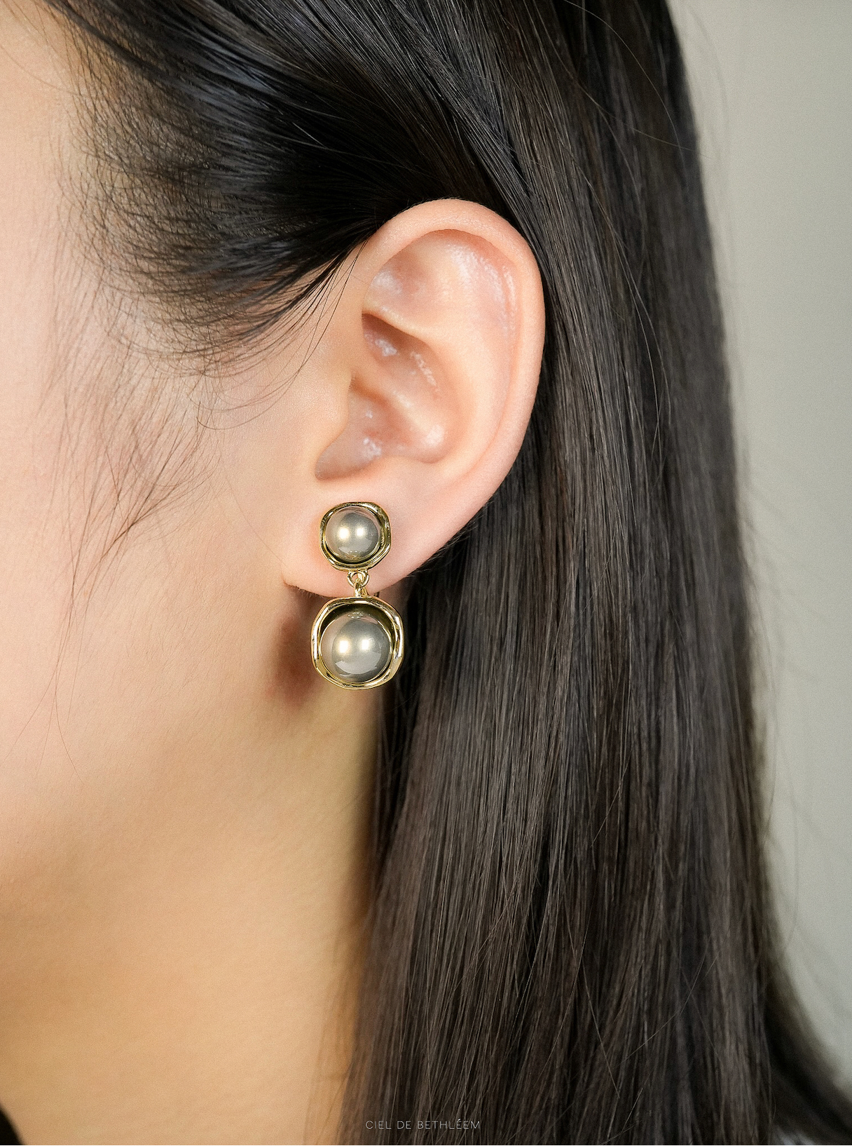 Shadow Double Charm Earrings