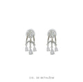 Silver Trio Pear Drop Earrings
