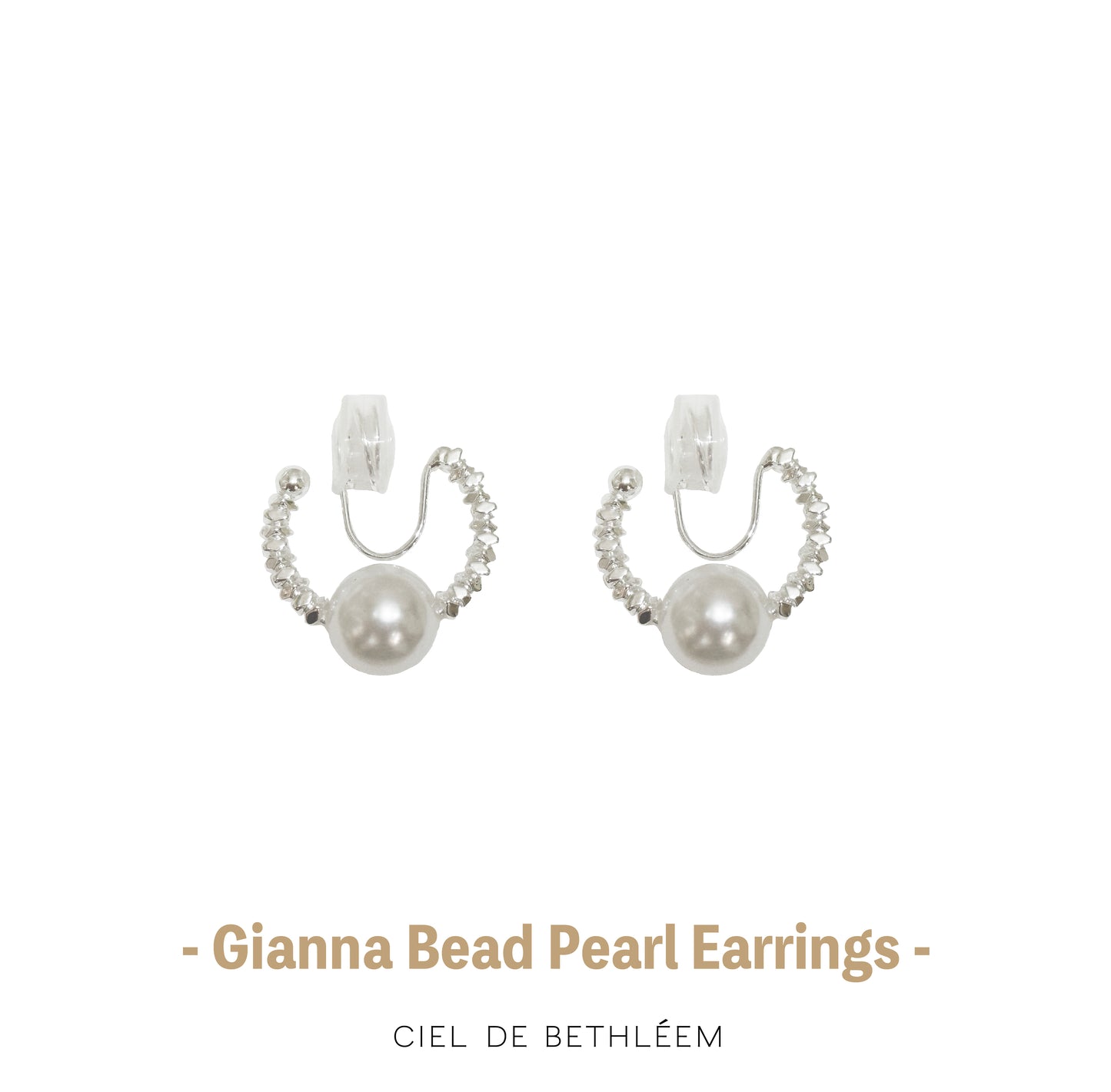 Gianna Bead Pearl Earrings