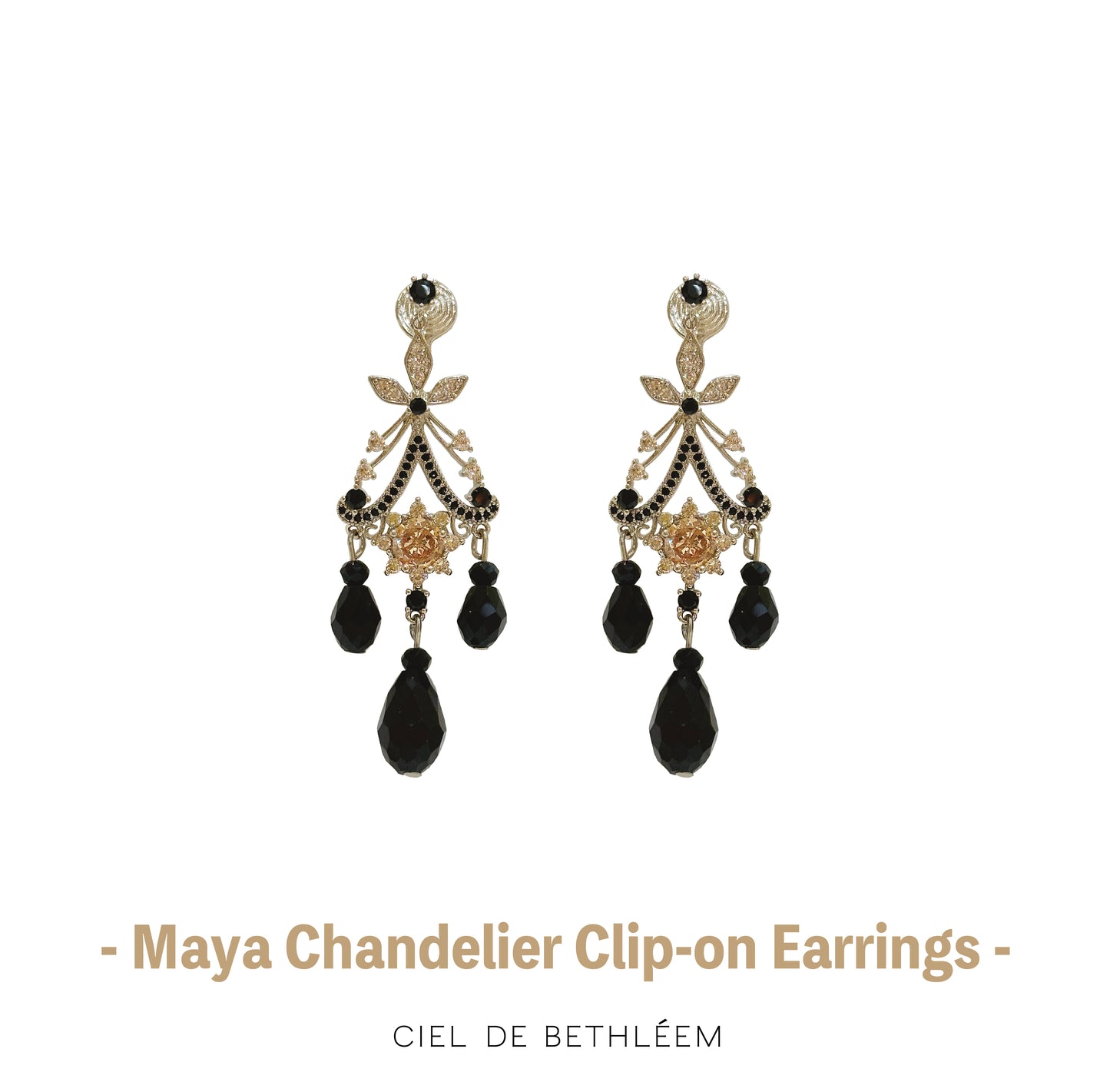 Maya Chandelier Clip-on Earrings