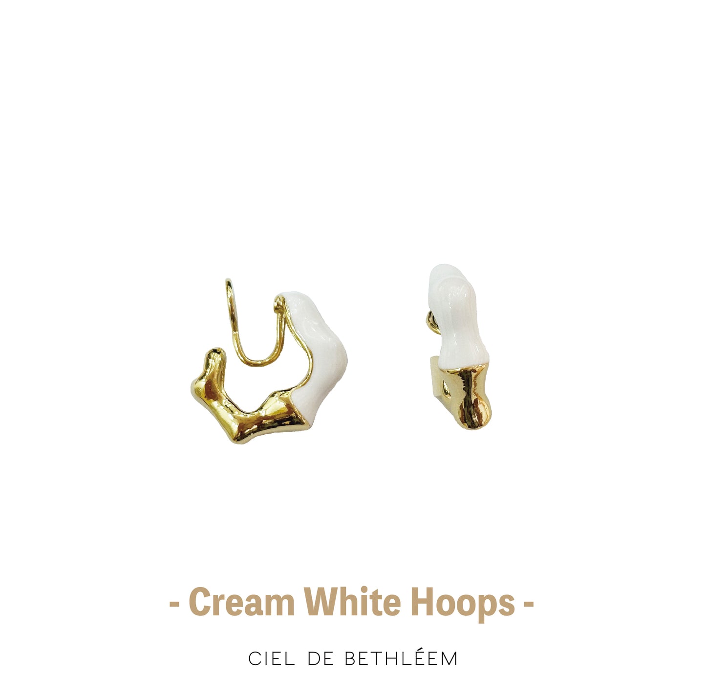 Cream White Hoops