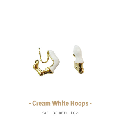 Cream White Hoops