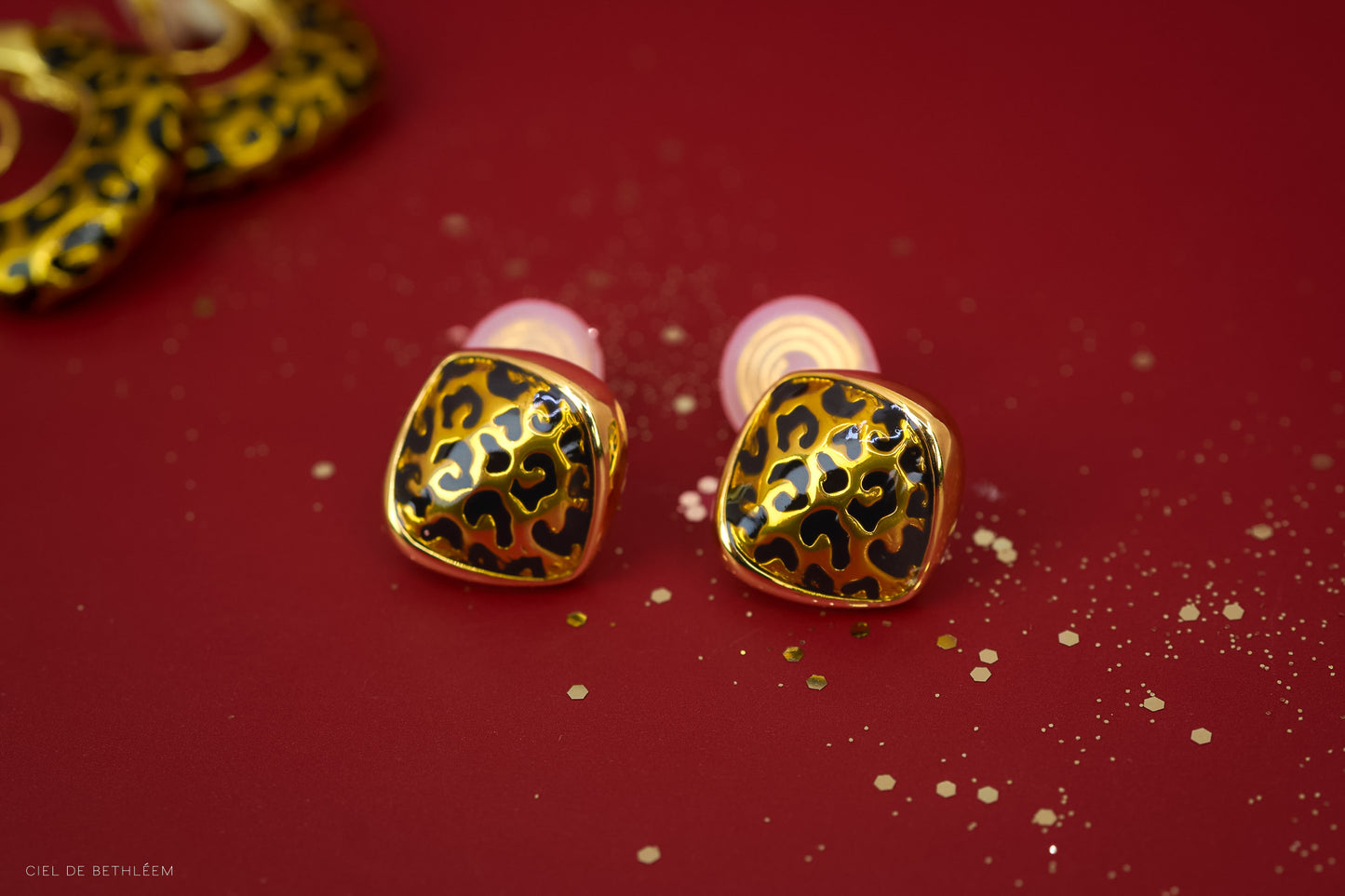 Spotted Leopard Studs Earrings