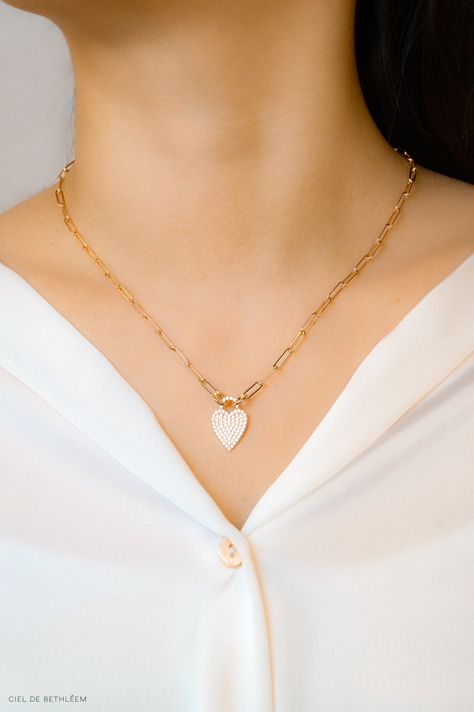 Sparkle Love - Rose Gold 925 Silver Necklace