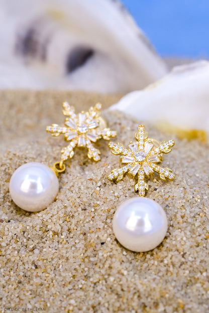 Frozen Pearl Earrings