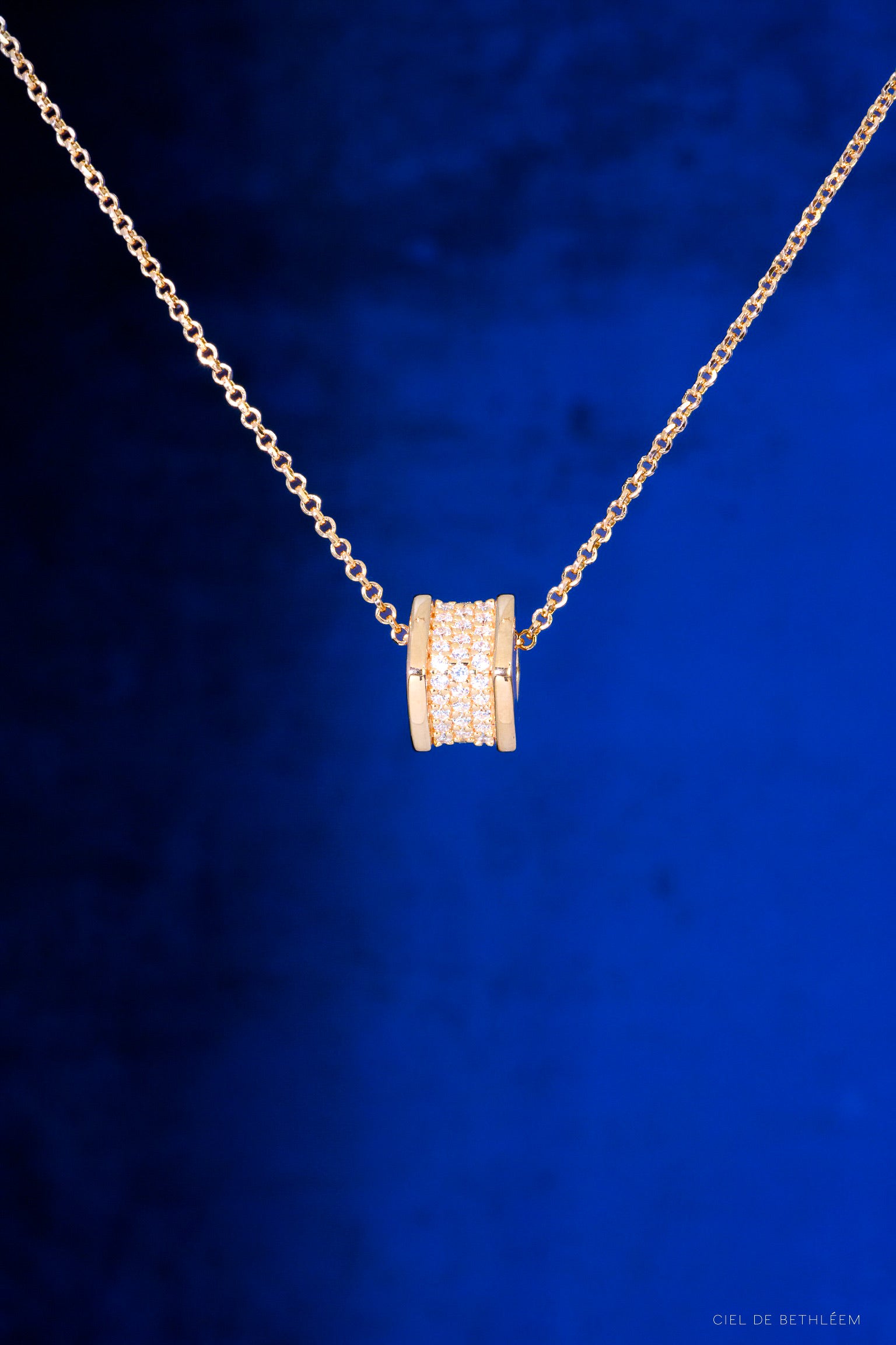 Cube - Rose Gold 925 Silver Necklace