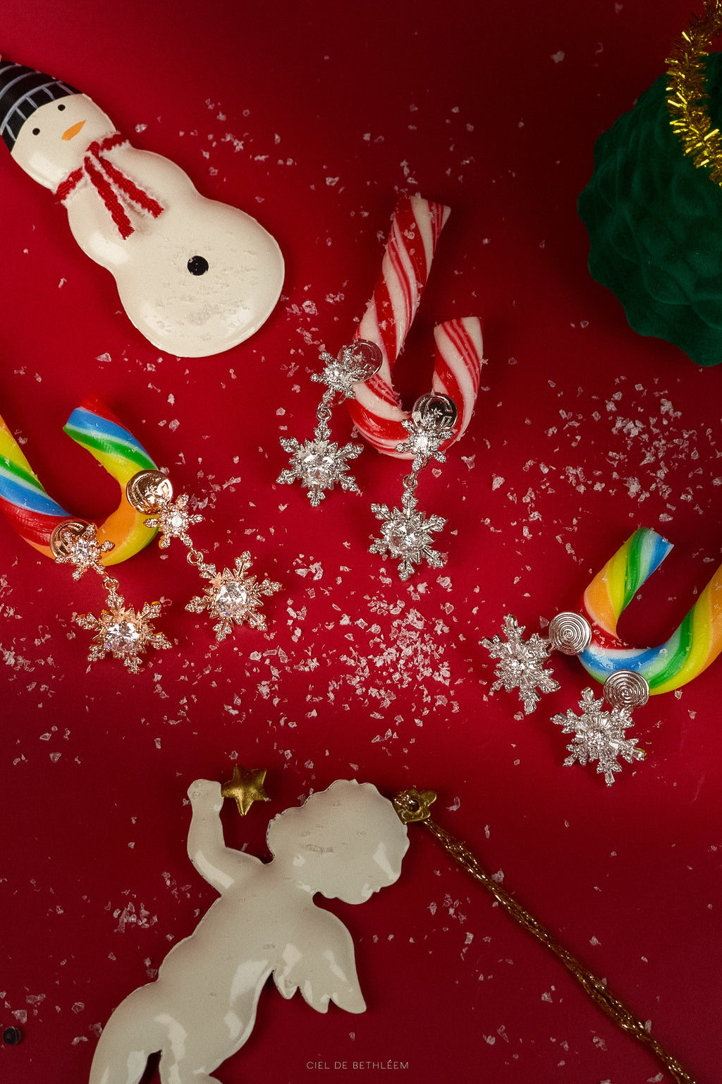 Snowy Wish Clip-on Earrings