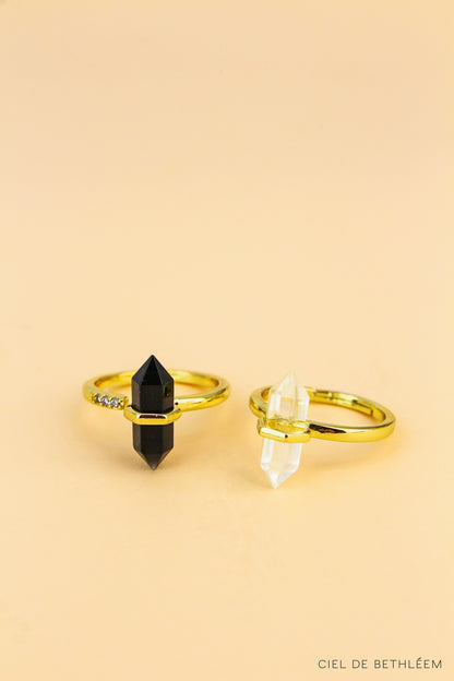 Rainbow Gemstone Ring - Prism shaped