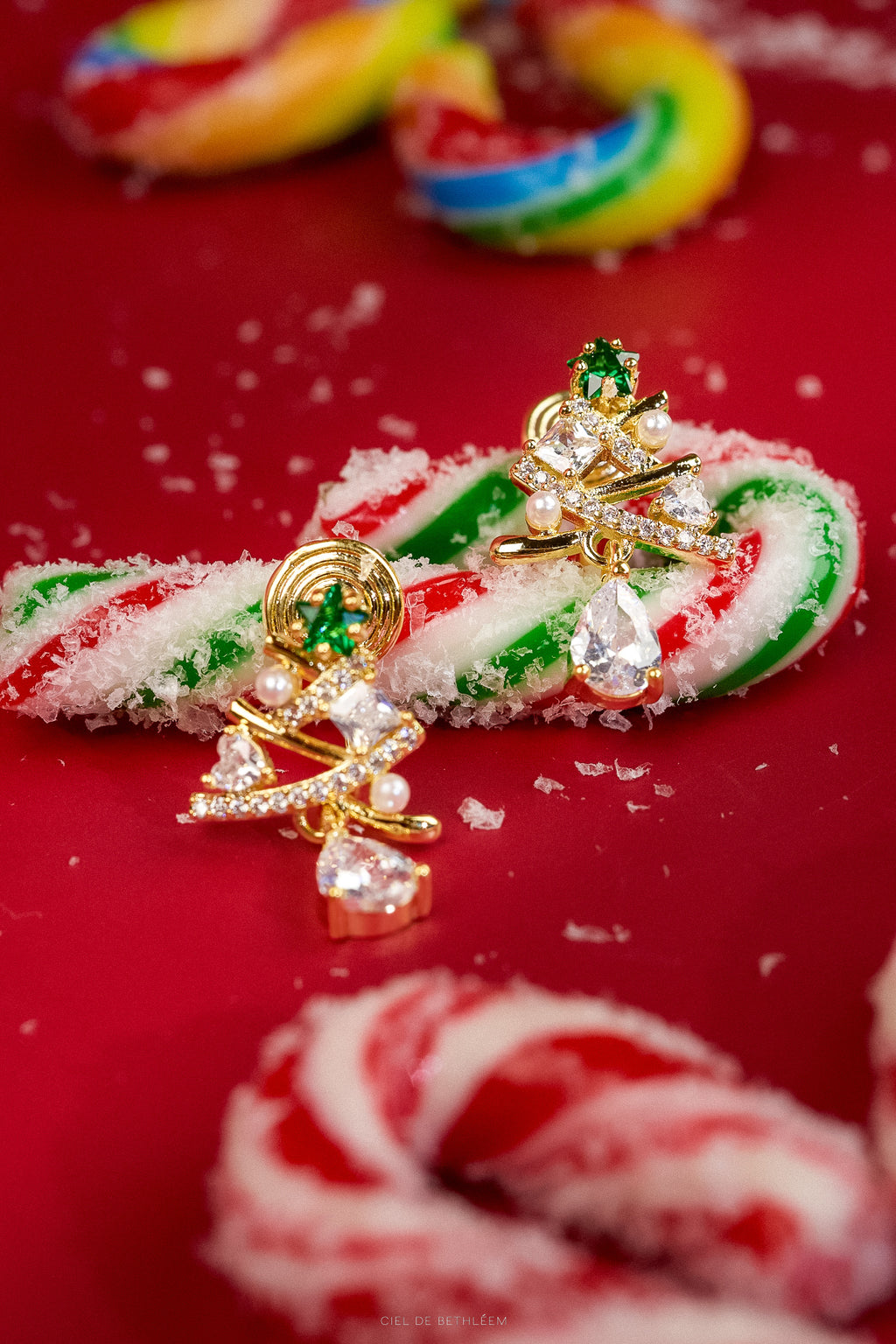 Merry Tree Clip-on Earrings