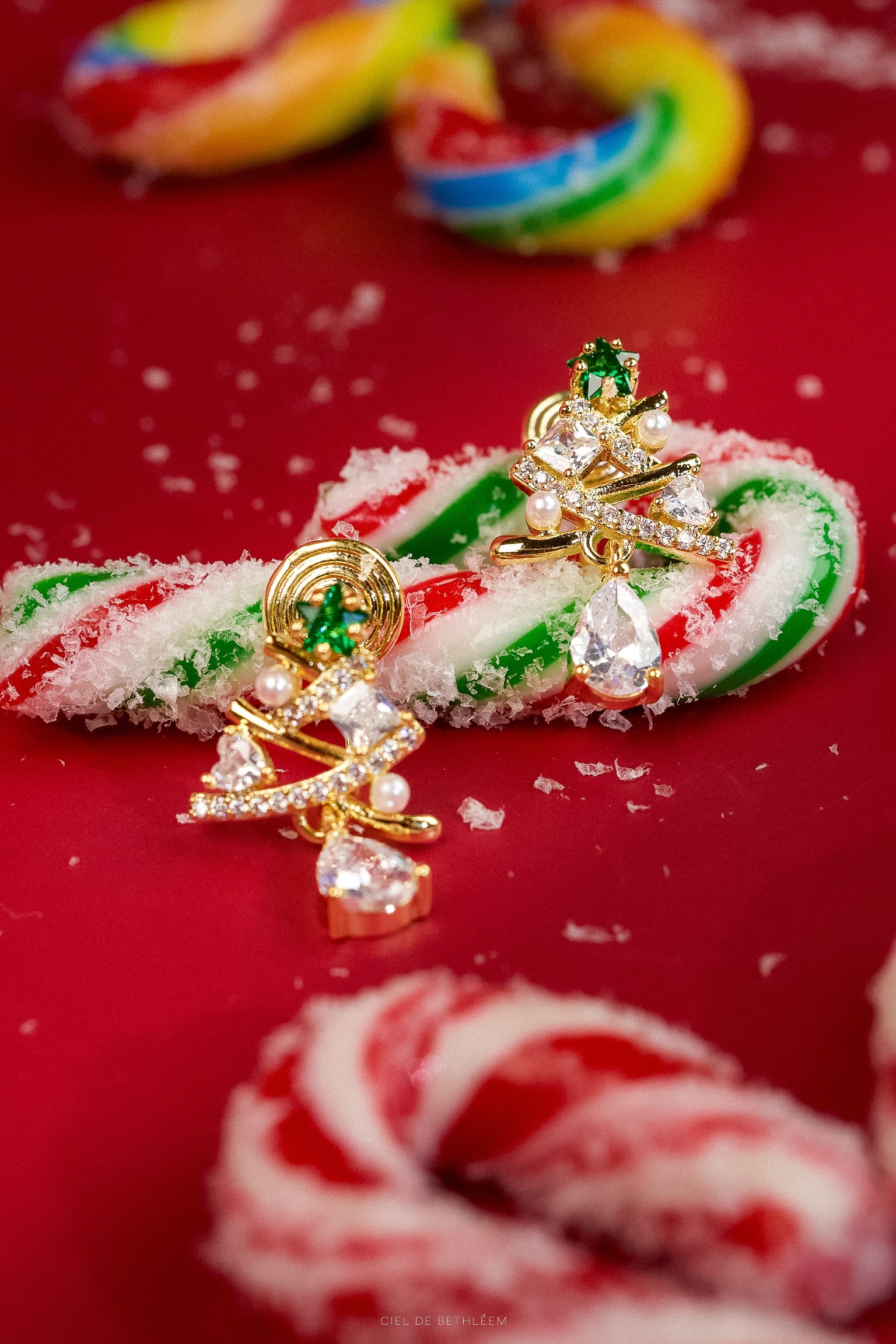 Merry Tree Clip-on Earrings