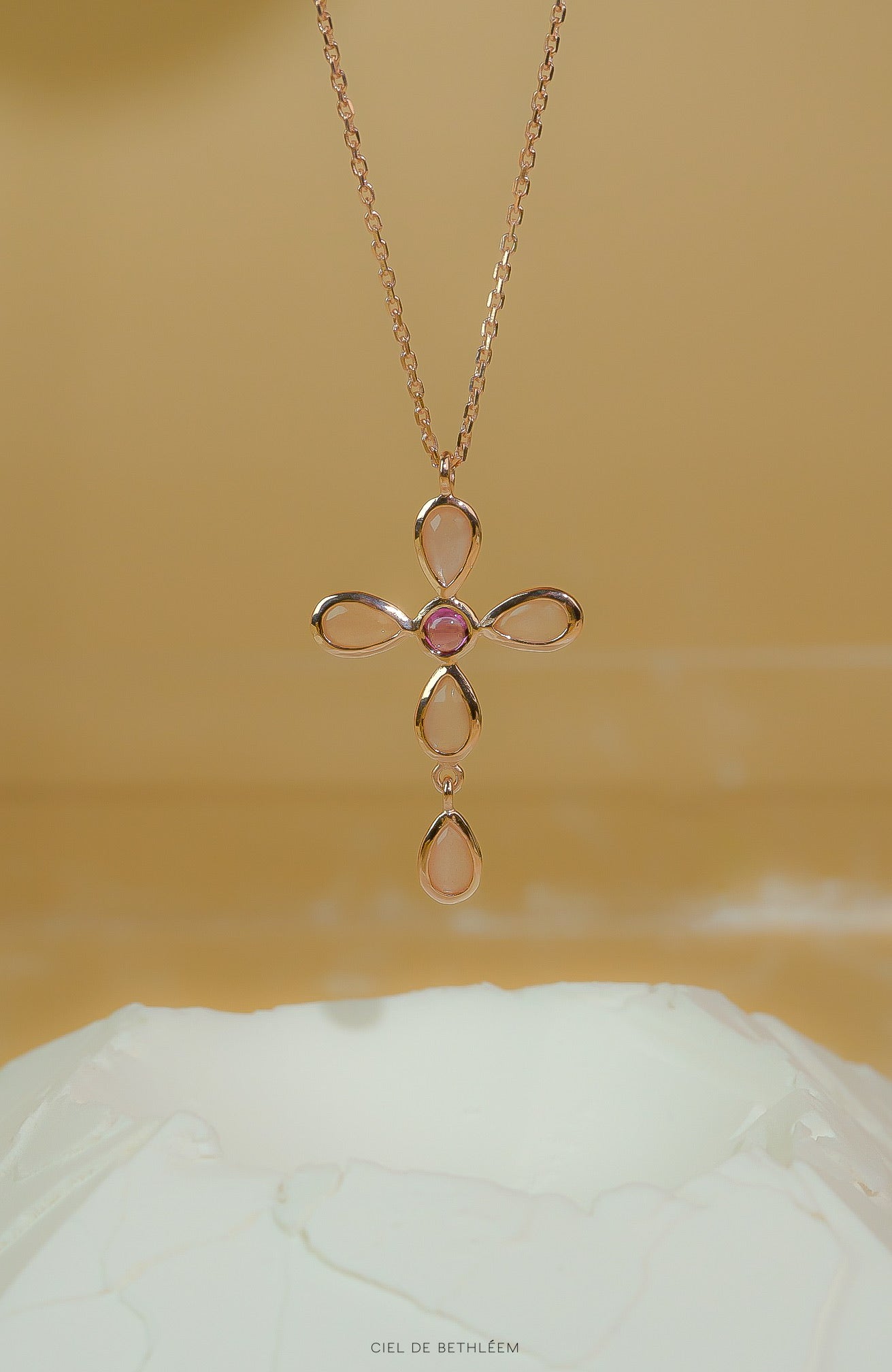 Rose Cross Necklace